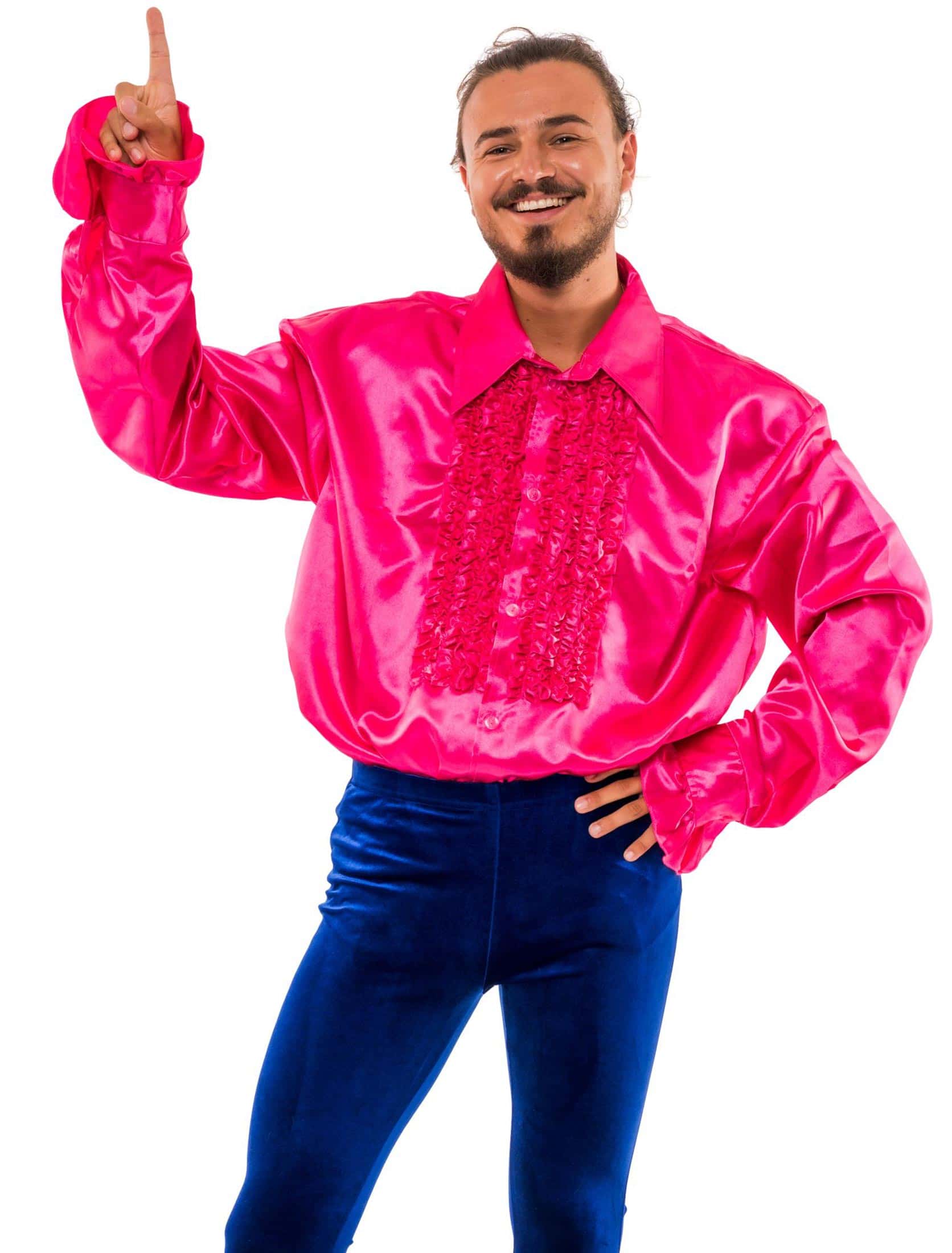 Hemd Satin Herren pink 2XL Hemd Satin Herren pink 2XL