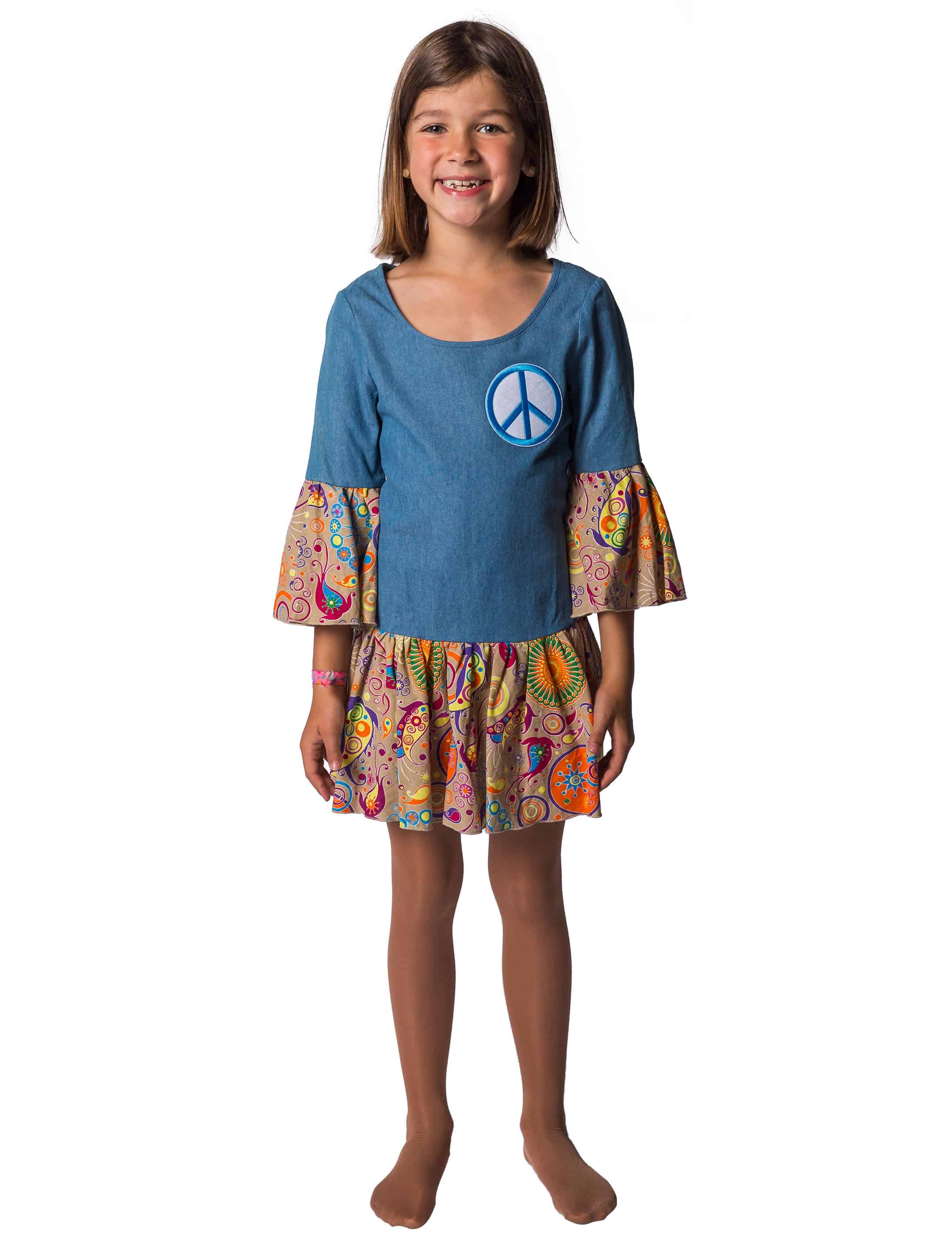 Kleid Peace Kinder blau 140