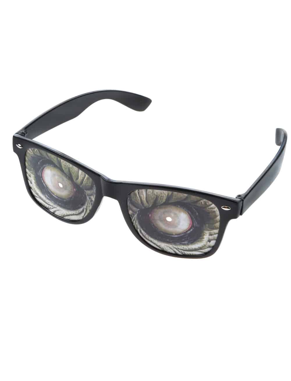 Brille mit Reptilaugen