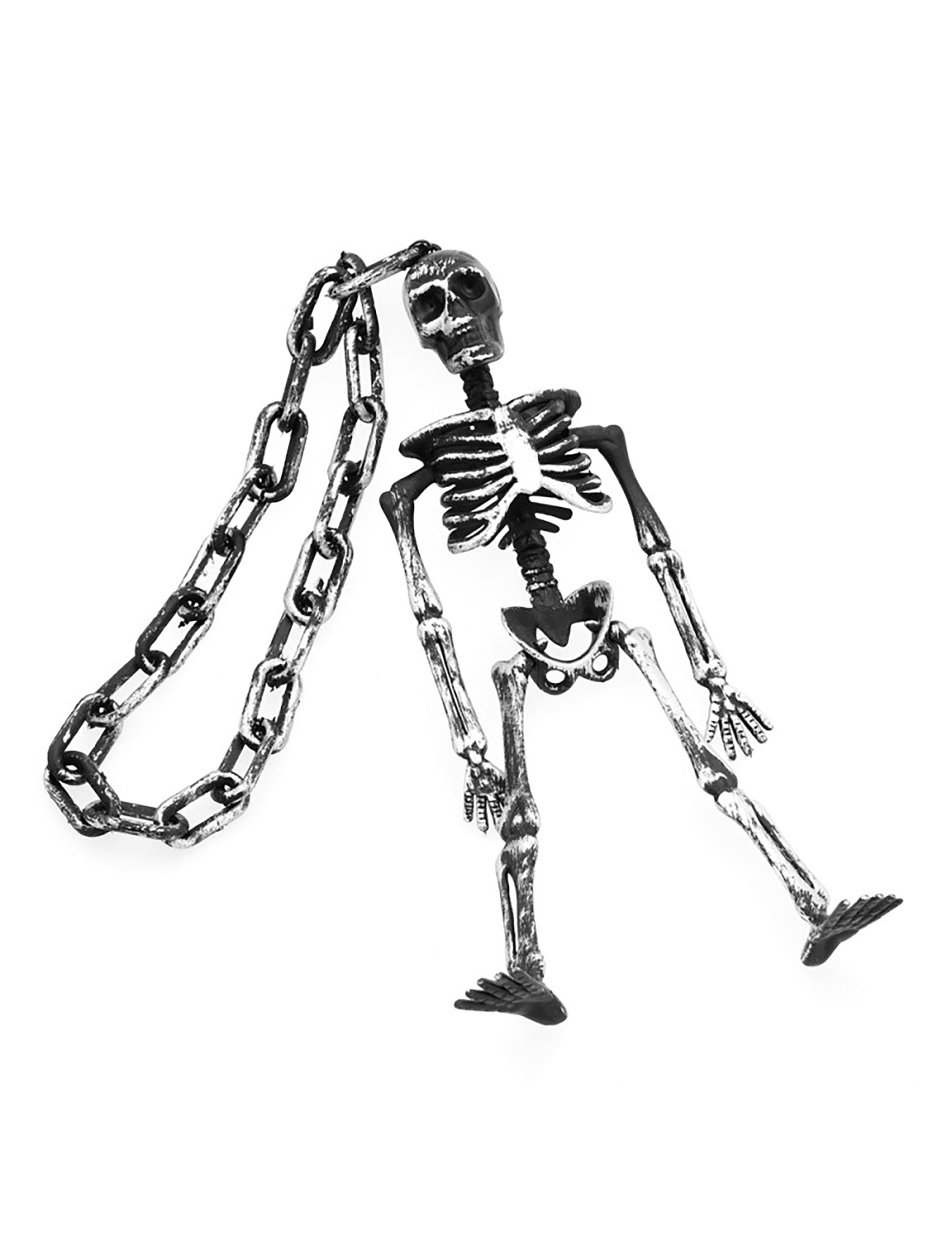 Deko Skelett zum Aufhängen 65cm silber