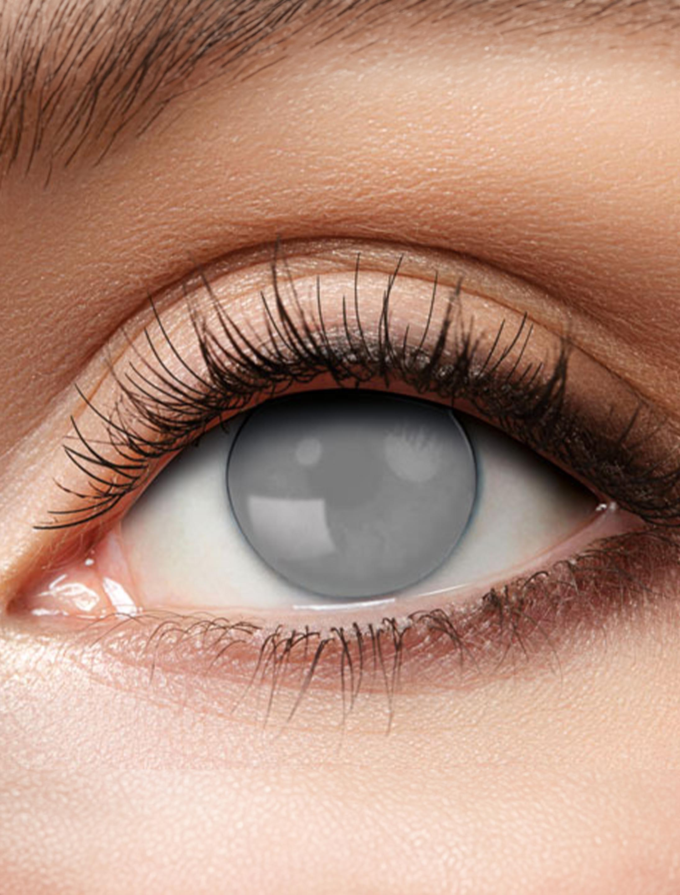Kontaktlinsen Blind grey Zombie grau