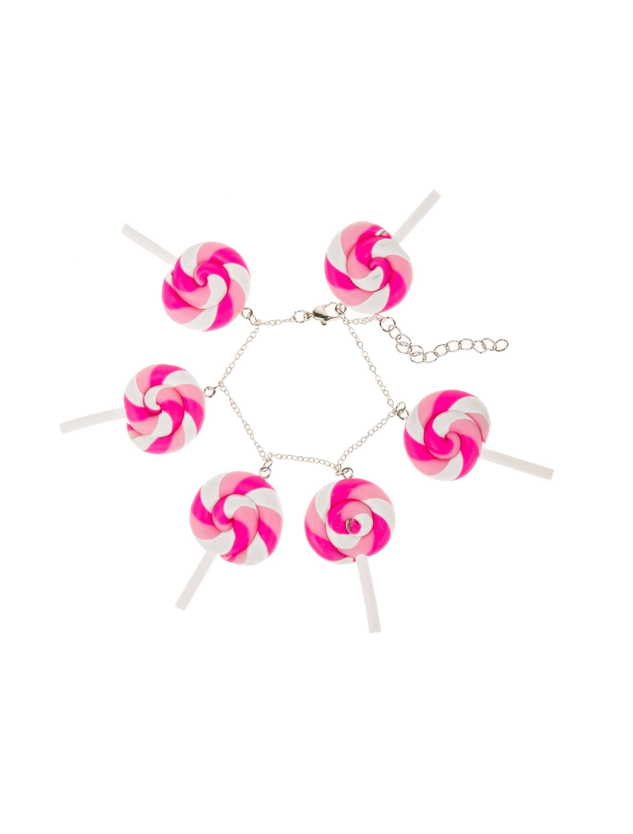 Armband Candy Lolli pink/weiß