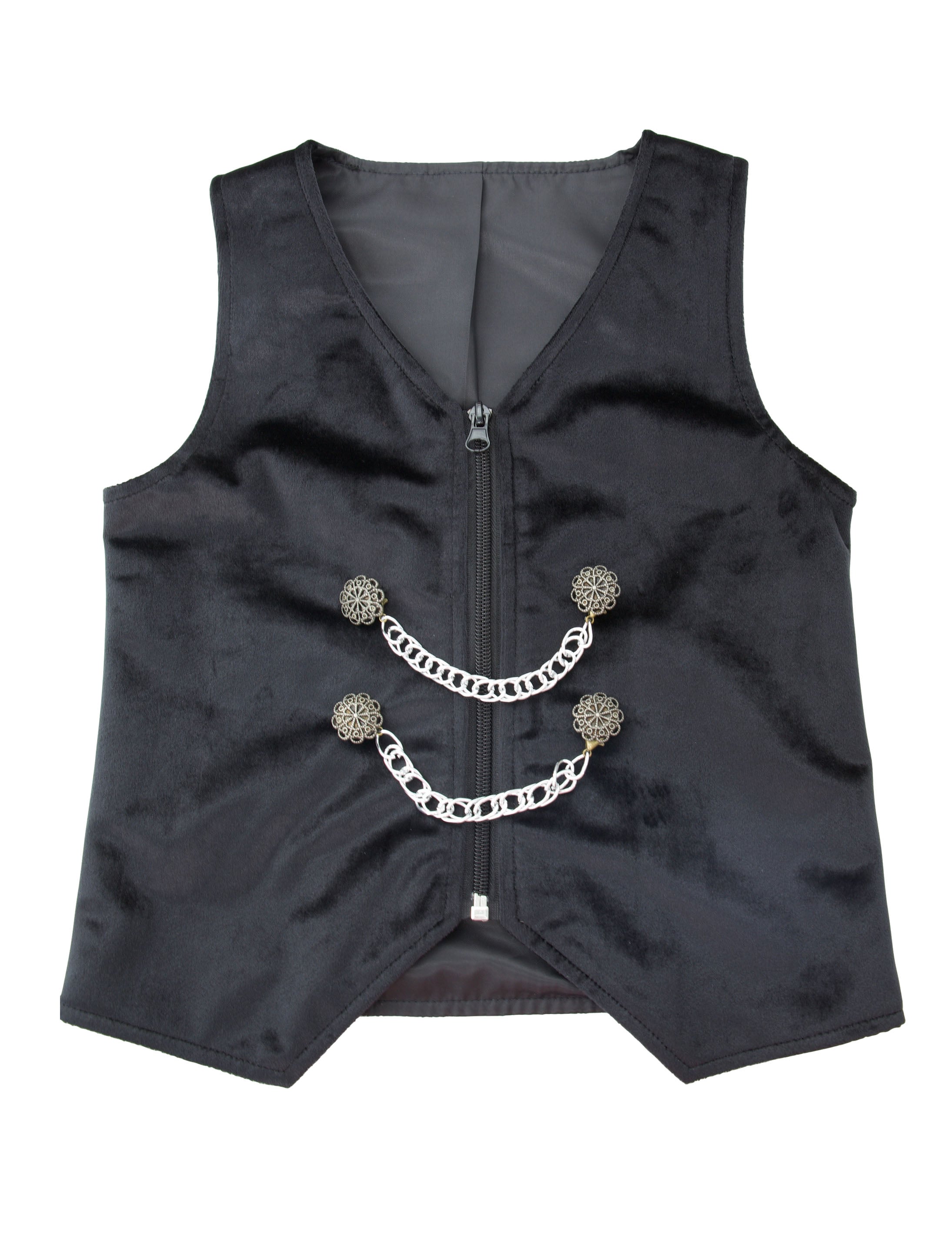 Weste Vampir Kinder schwarz 116/128