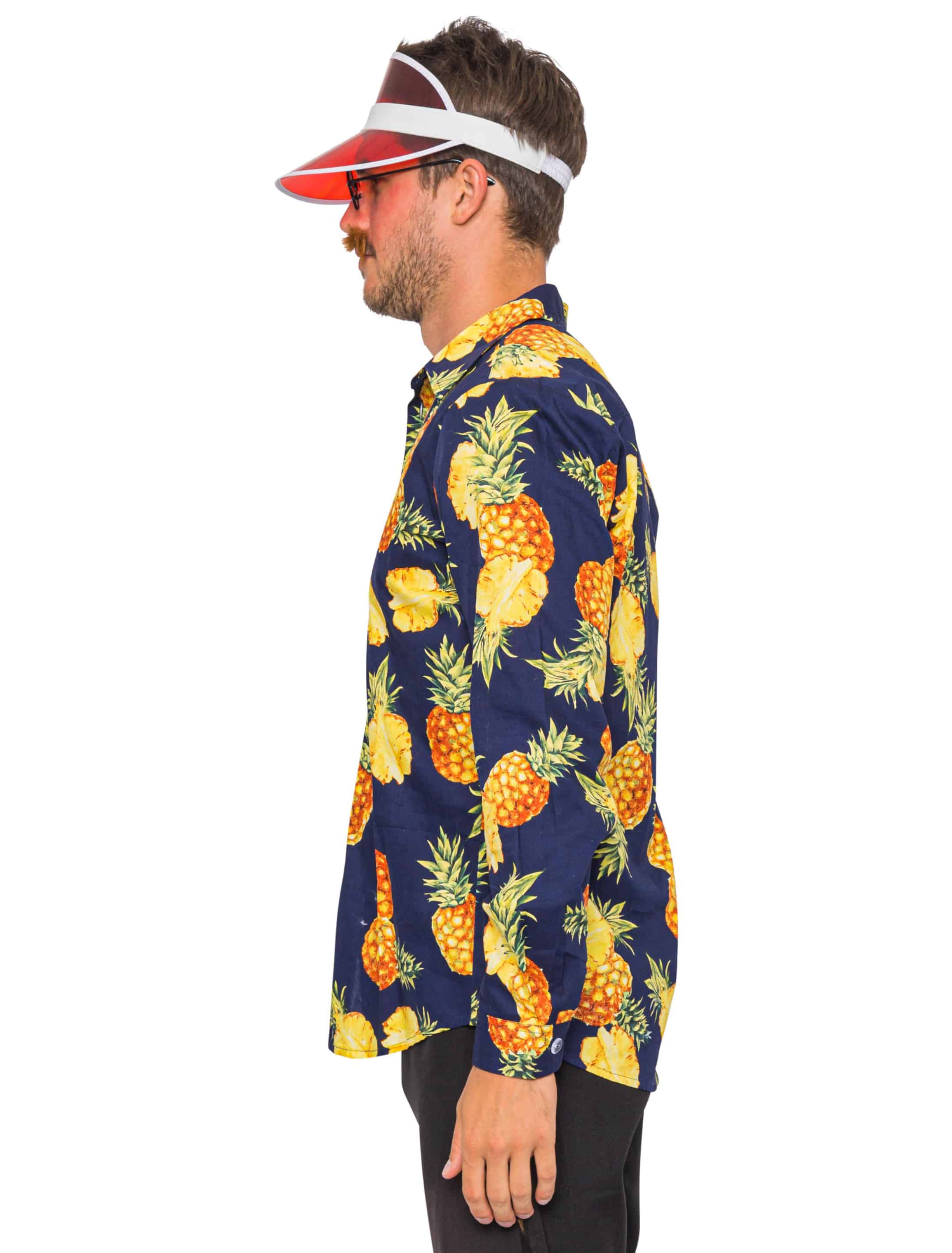 Hemd Hawaii mit Ananas mehrfarbig L