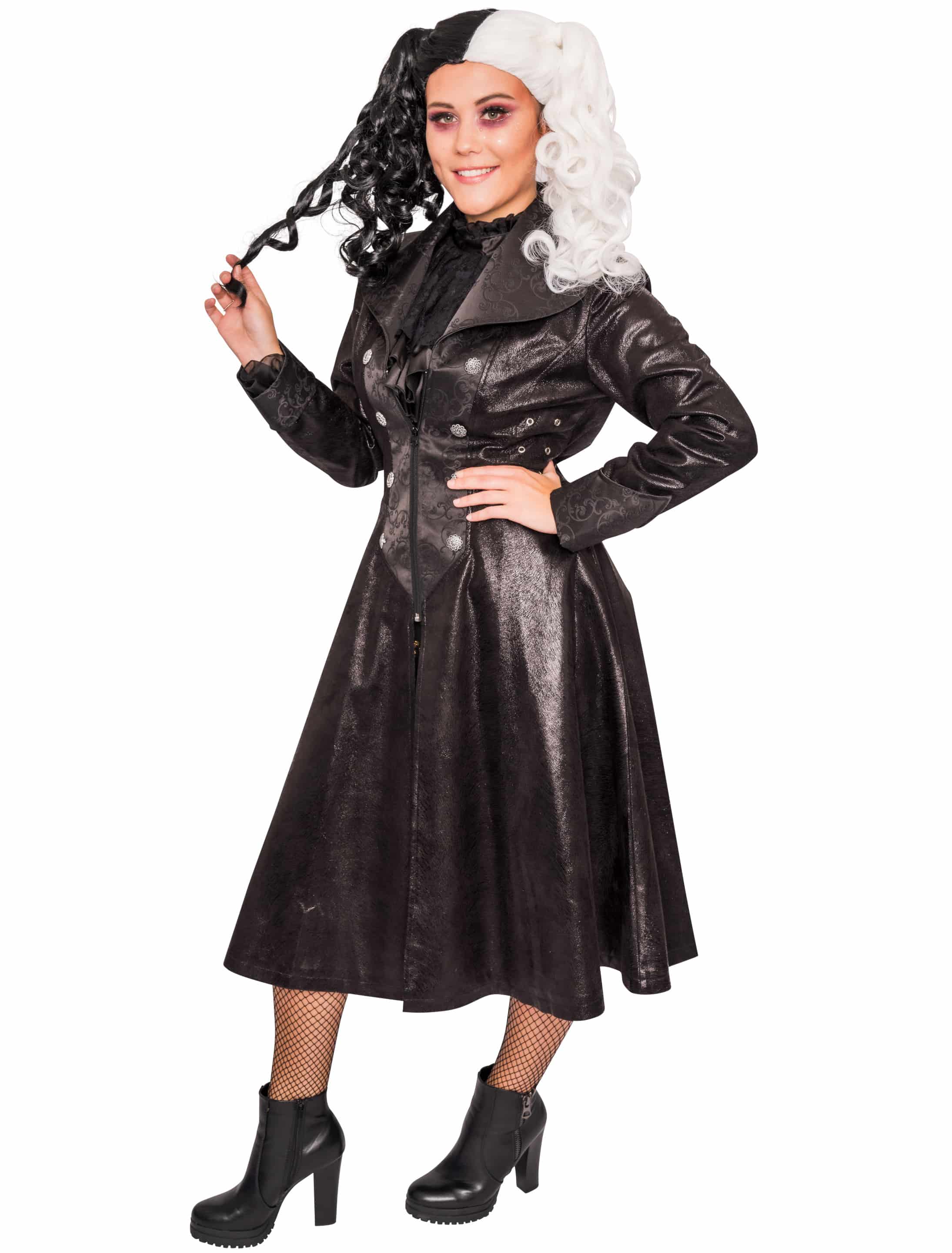 Mantel Steampunk Damen schwarz 5XL