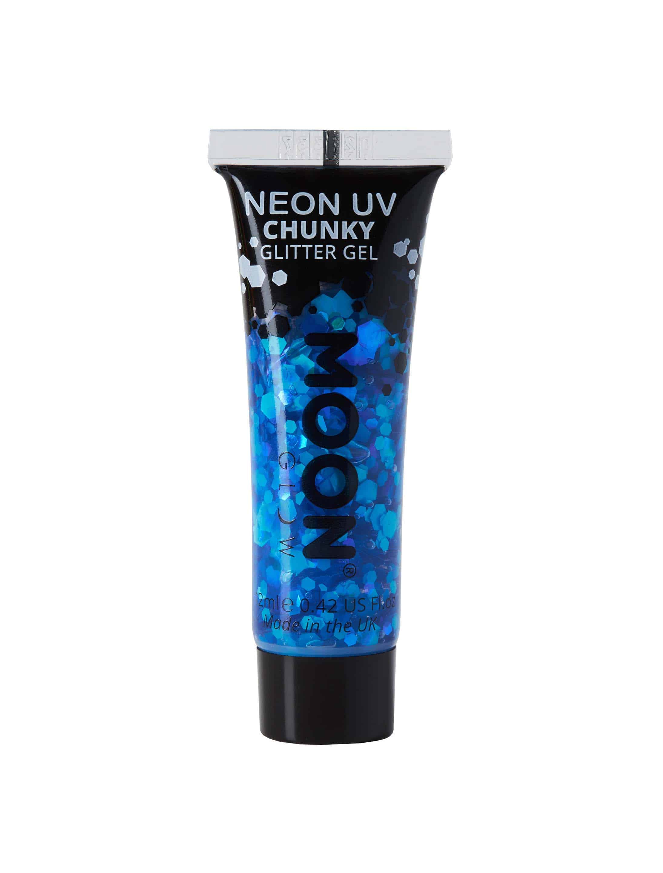 Glitzergel Chunky Neon UV 12ml neonblau