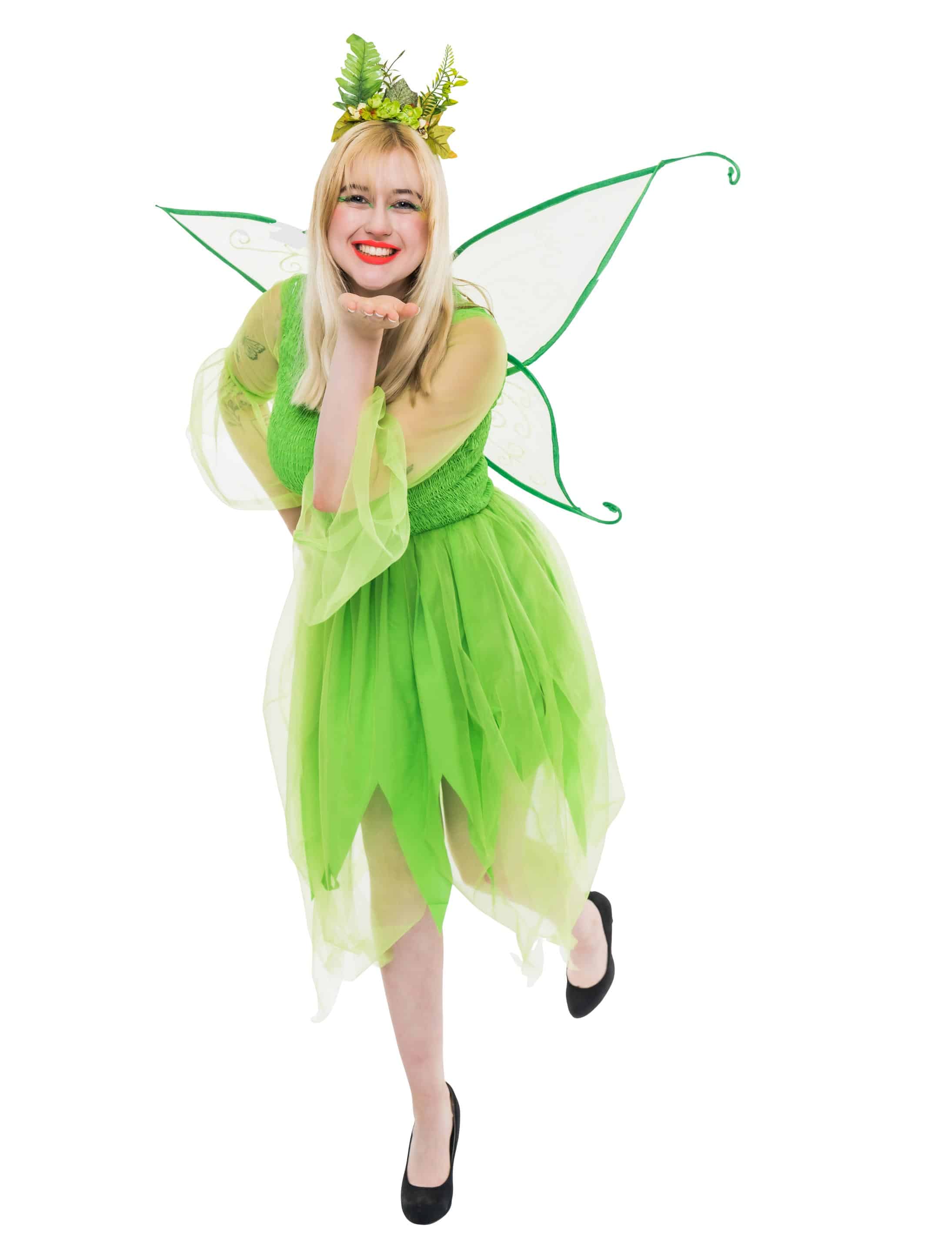 Kleid Fee mit Ärmel Damen grün L-XL Kleid Fee mit Ärmel Damen grün L-XL