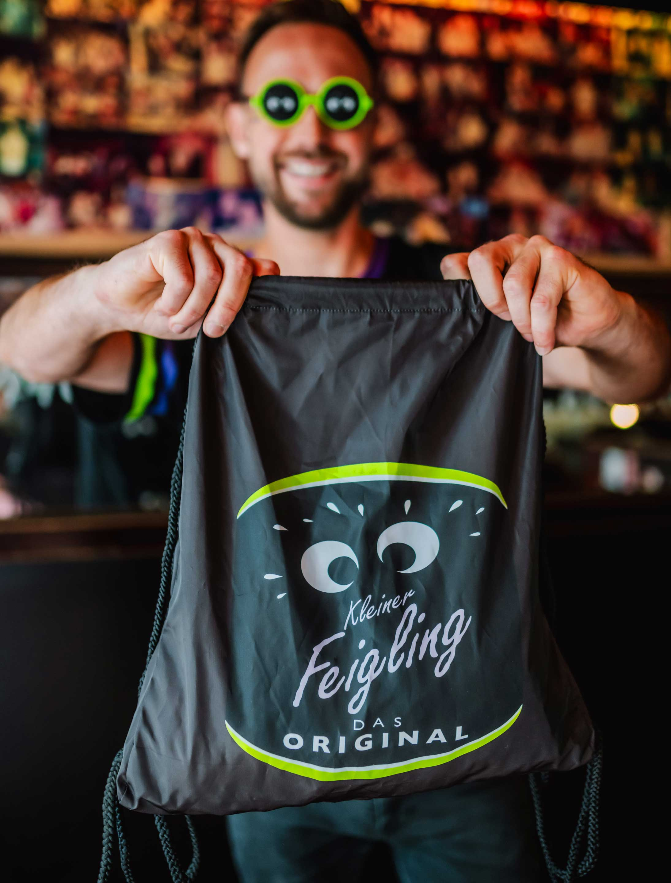 Turnbeutel Kleiner Feigling schwarz