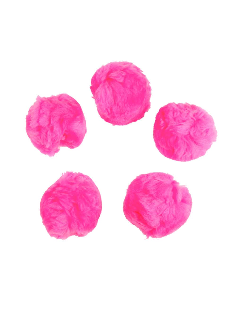 Pompons 5 Stk. pink