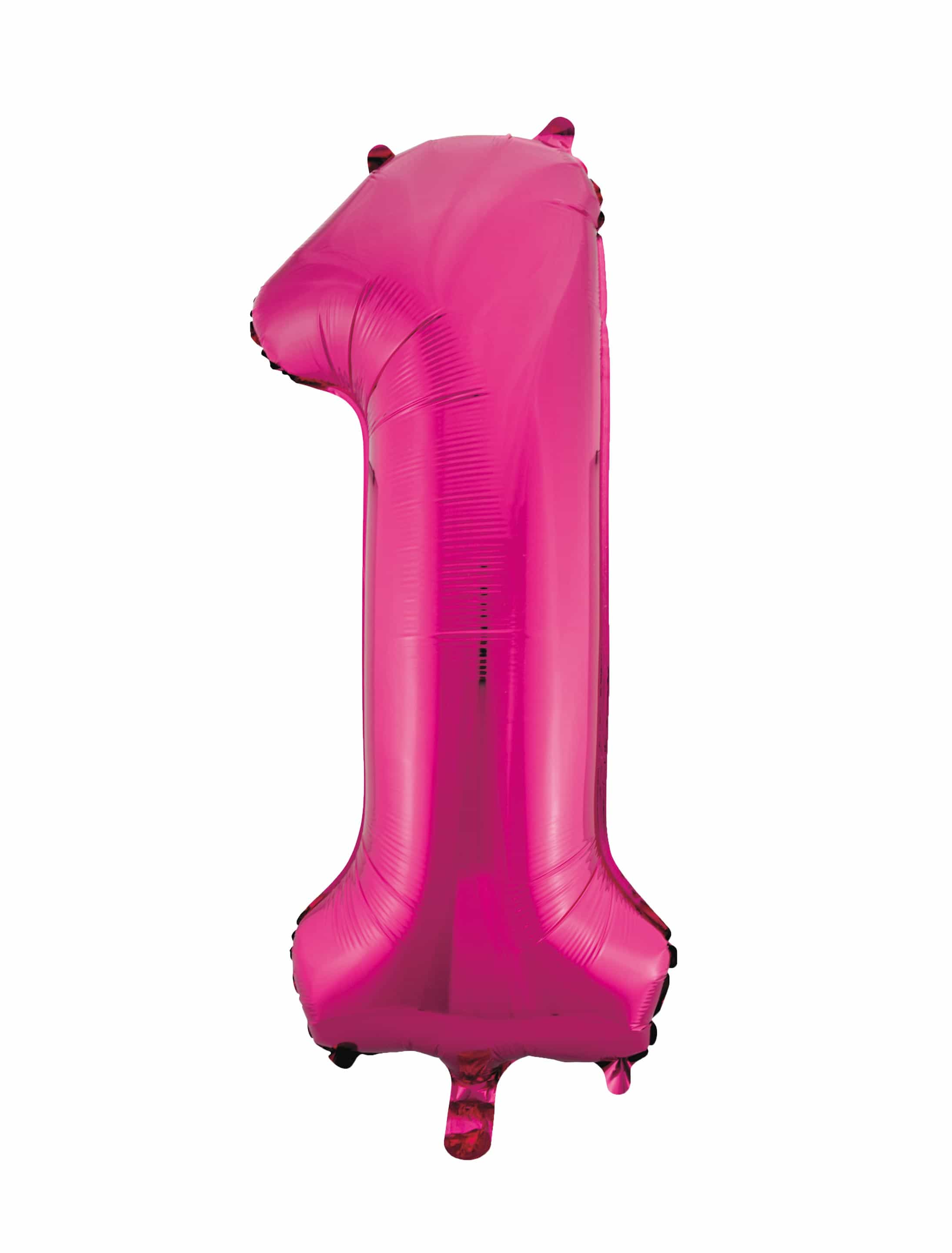 Folienballon Zahl 1 L pink