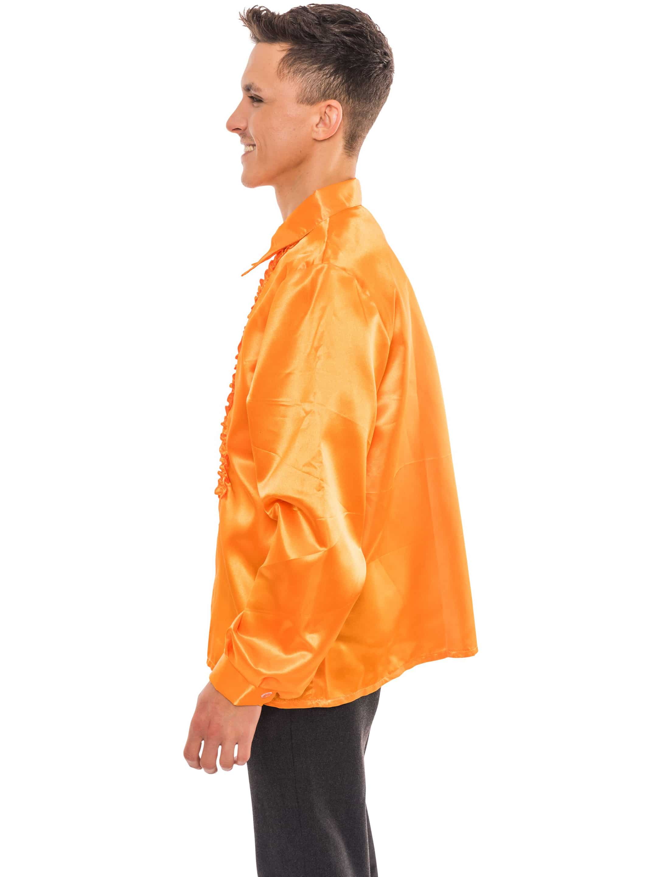 Discohemd Herren orange L Discohemd Herren orange L