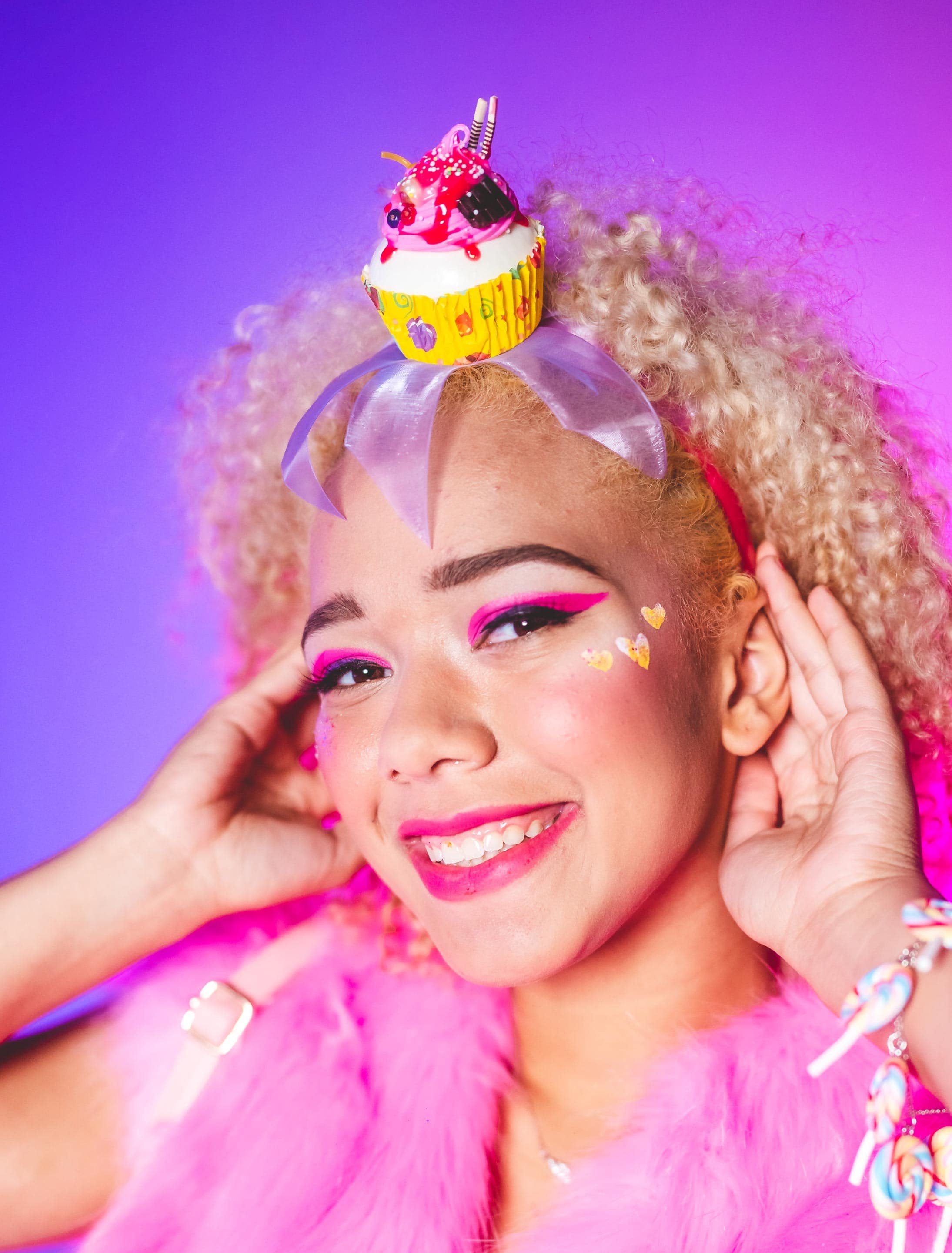 Haarreif Candy Cupcake Damen pink Haarreif Candy Cupcake Damen pink