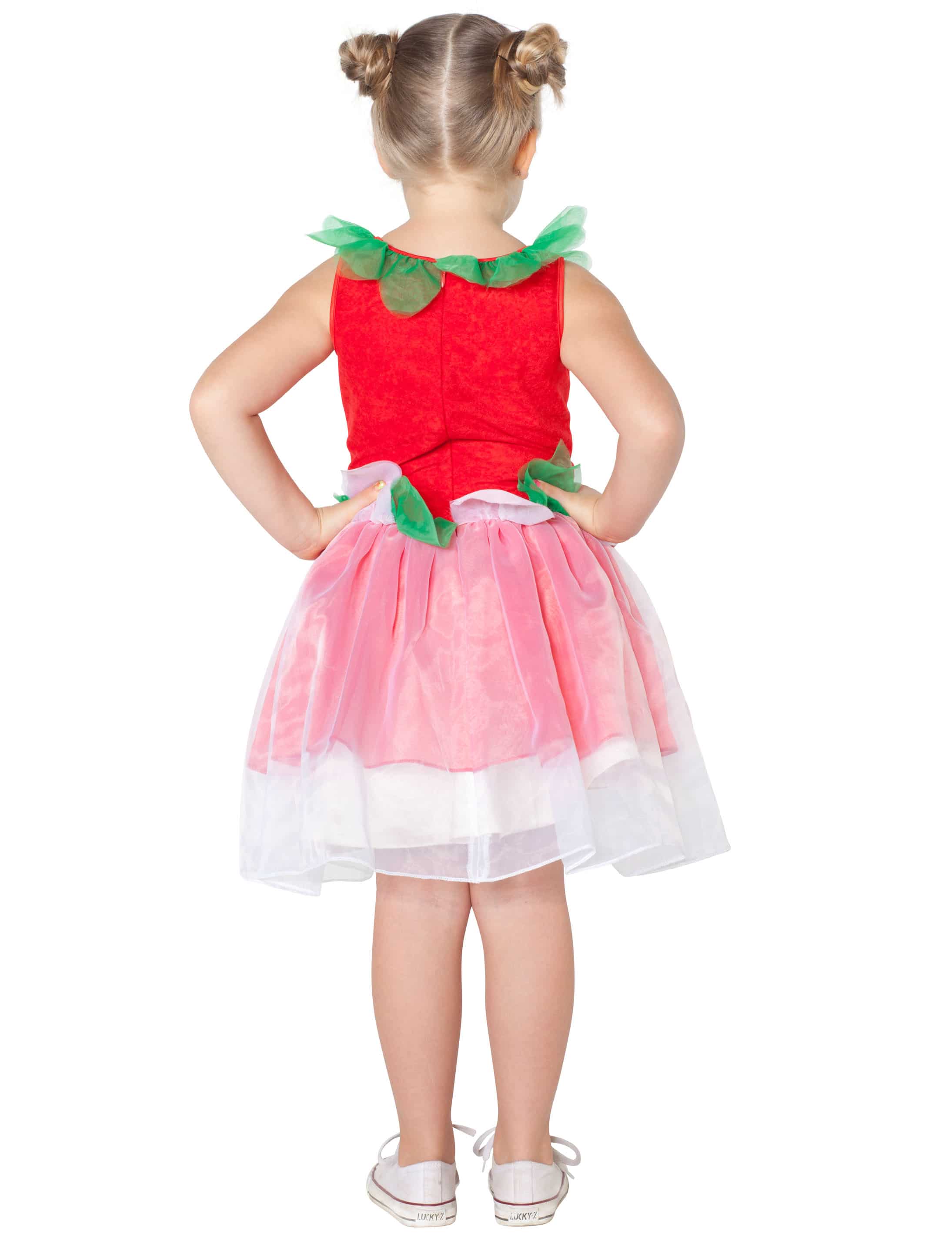 Kleid Erdbeere Kinder rot 128