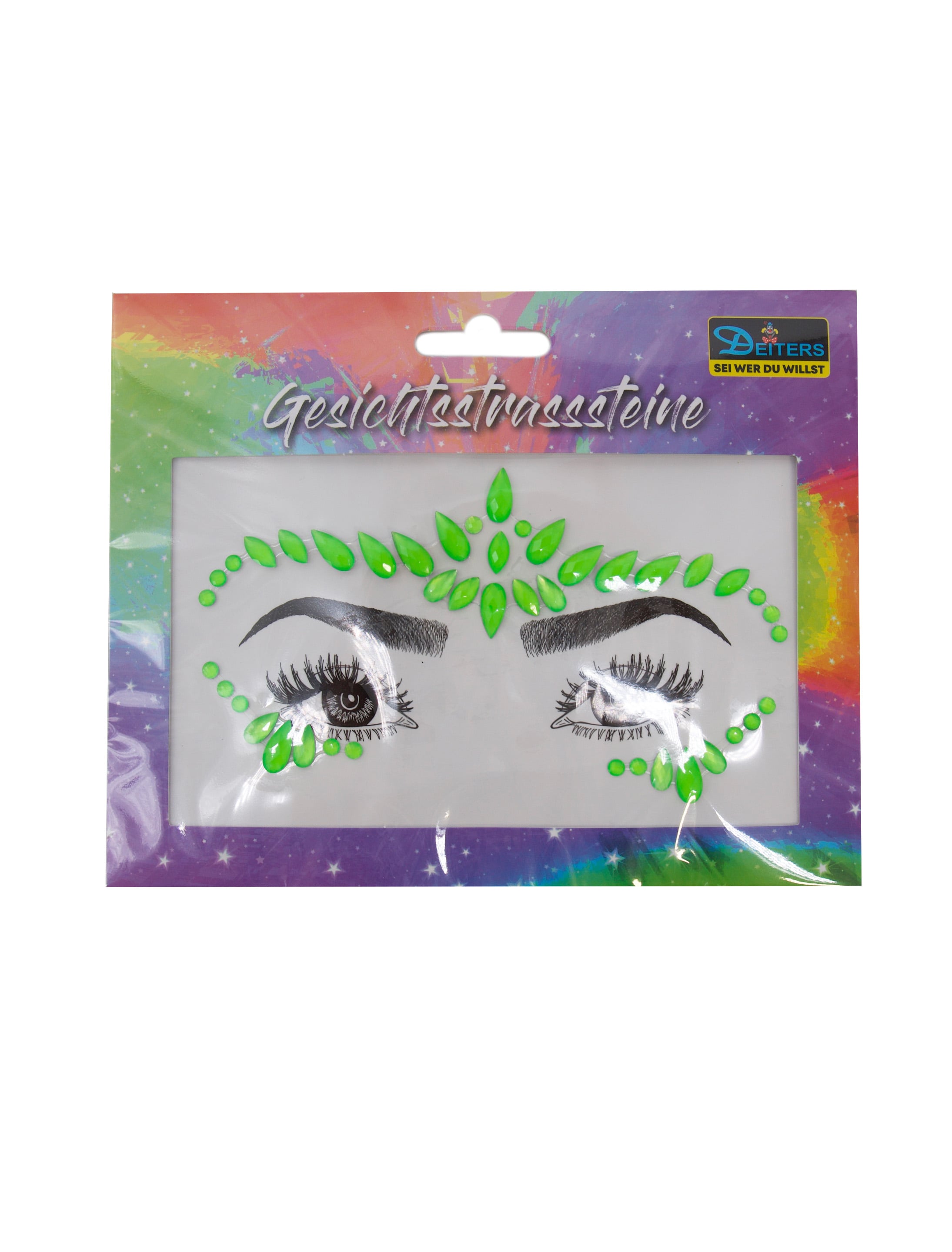 Gesichtsstrasssteine neongrün