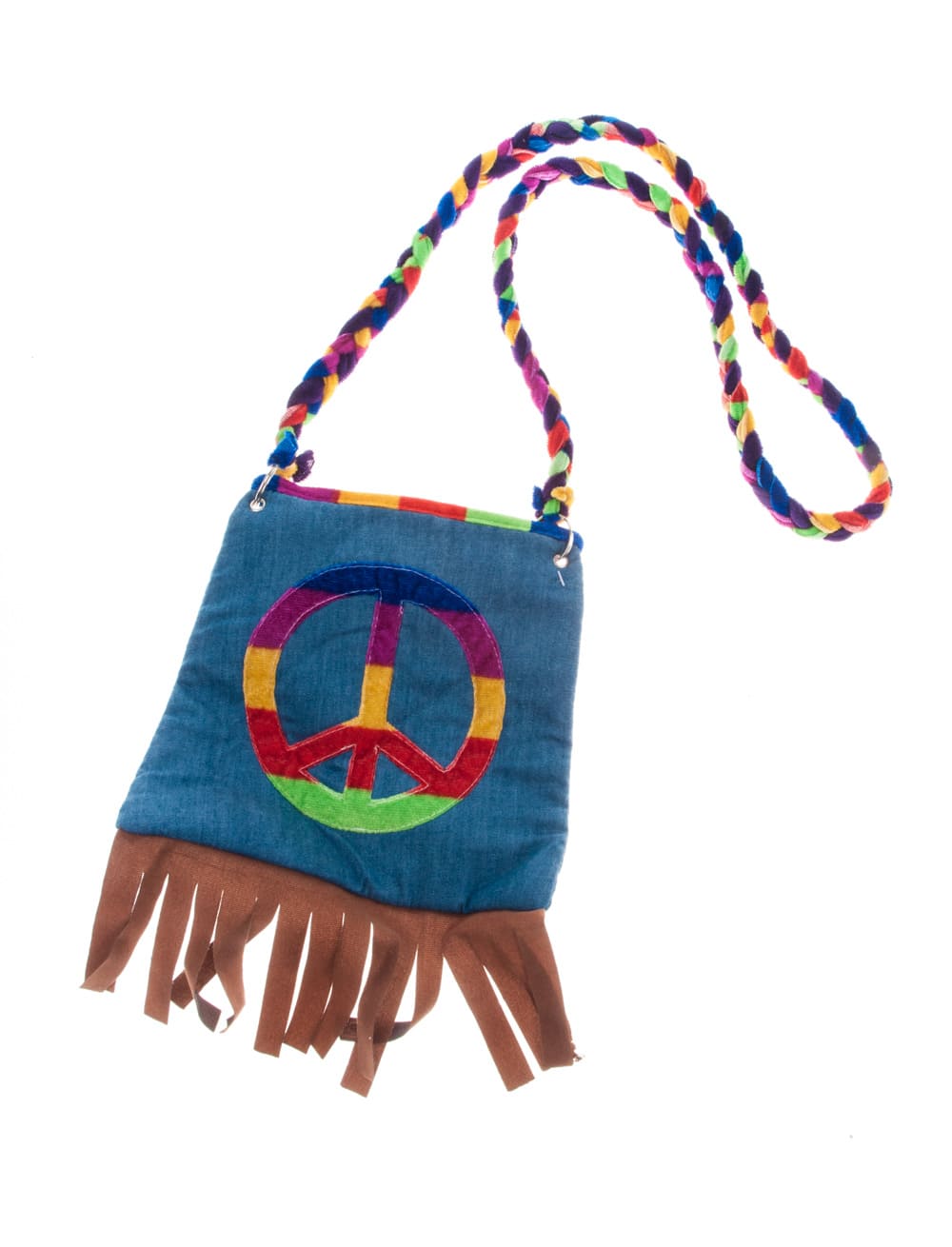 Tasche Peace mit Fransen bunt