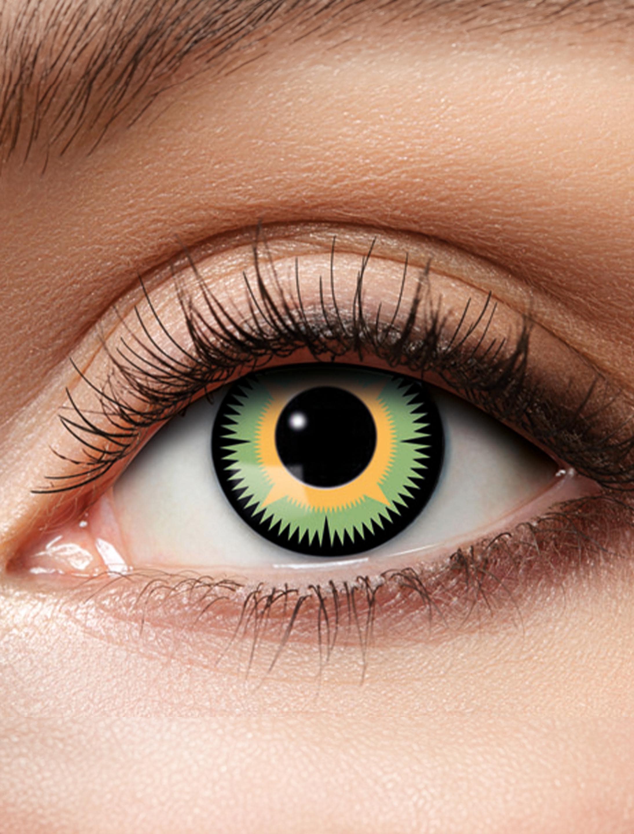 Kontaktlinsen Maleficent grün/gelb