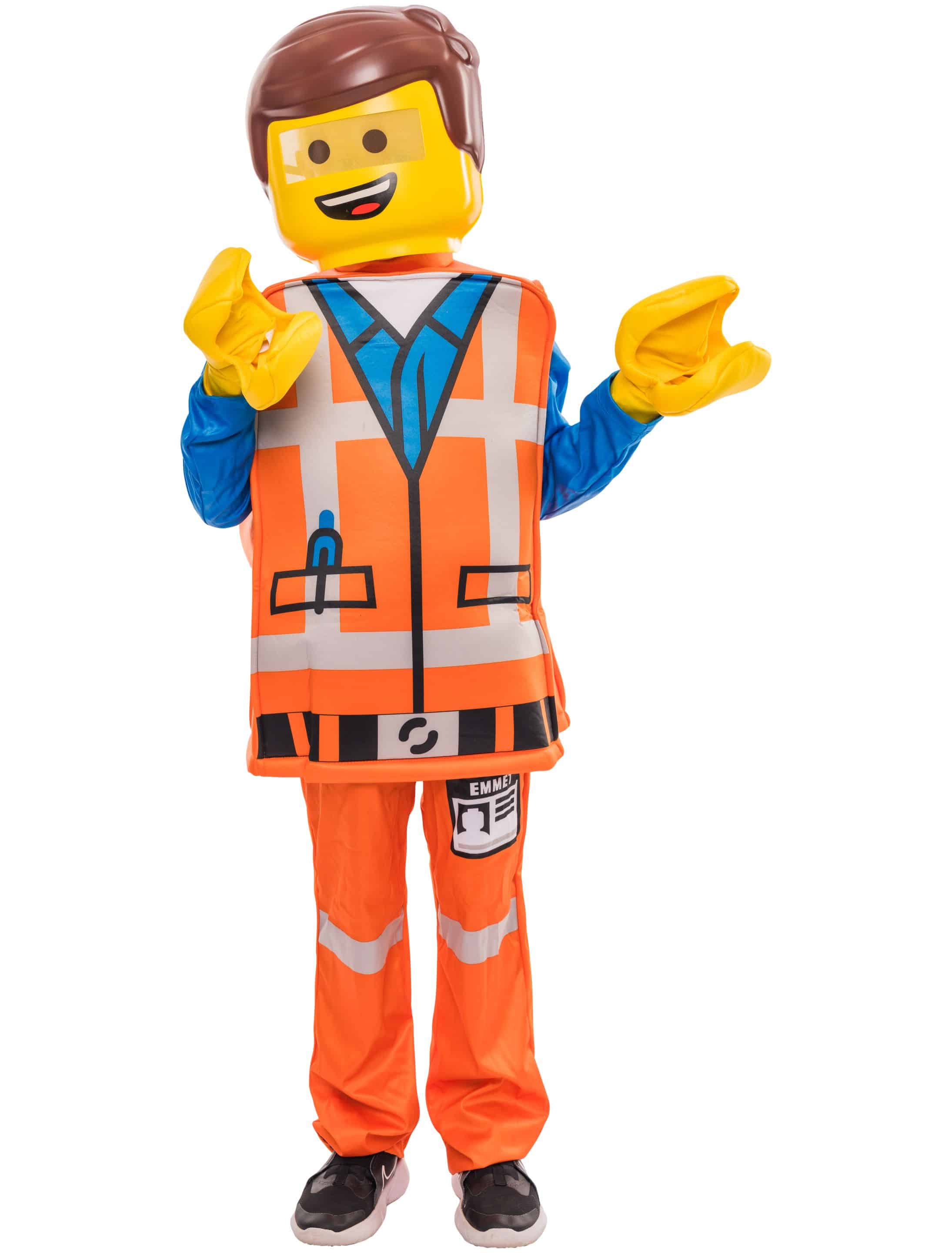 Kostüm LEGO Emmet deluxe 5-tlg. orange 7-8 Jahre