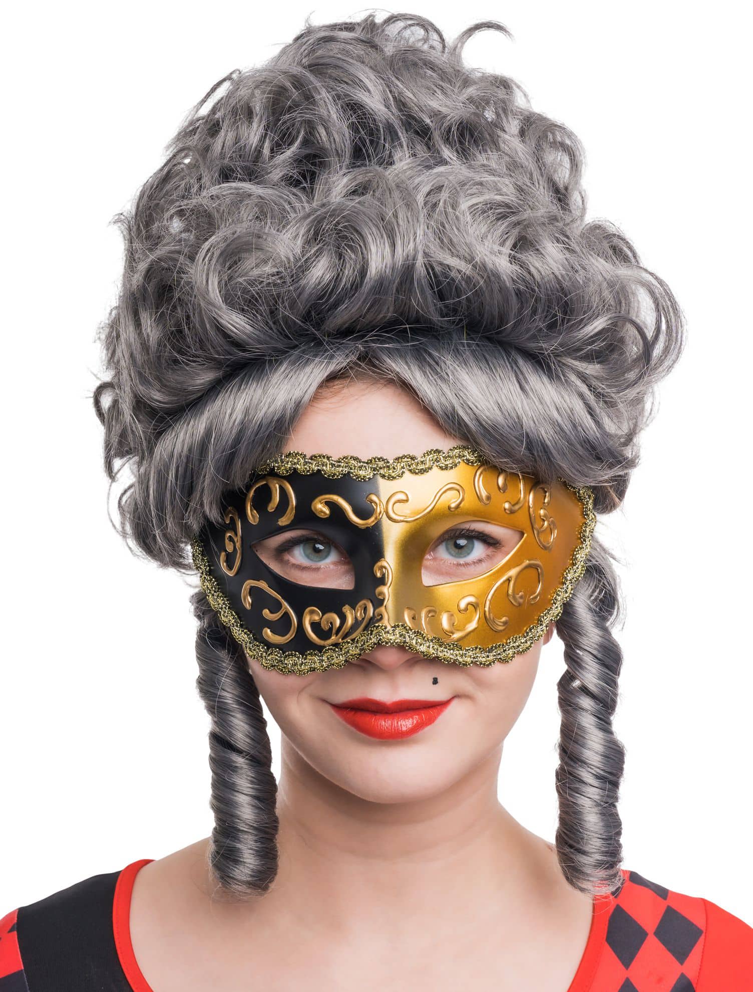 Zweifarbige venezianische Maske gold/schwarz