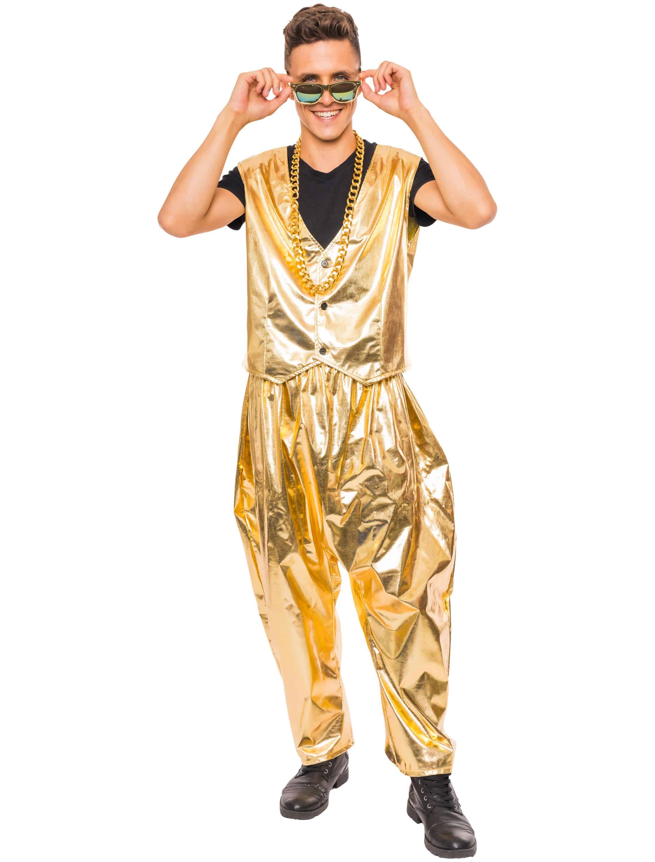 Anzug Rapper 2 tlg. Herren gold XL