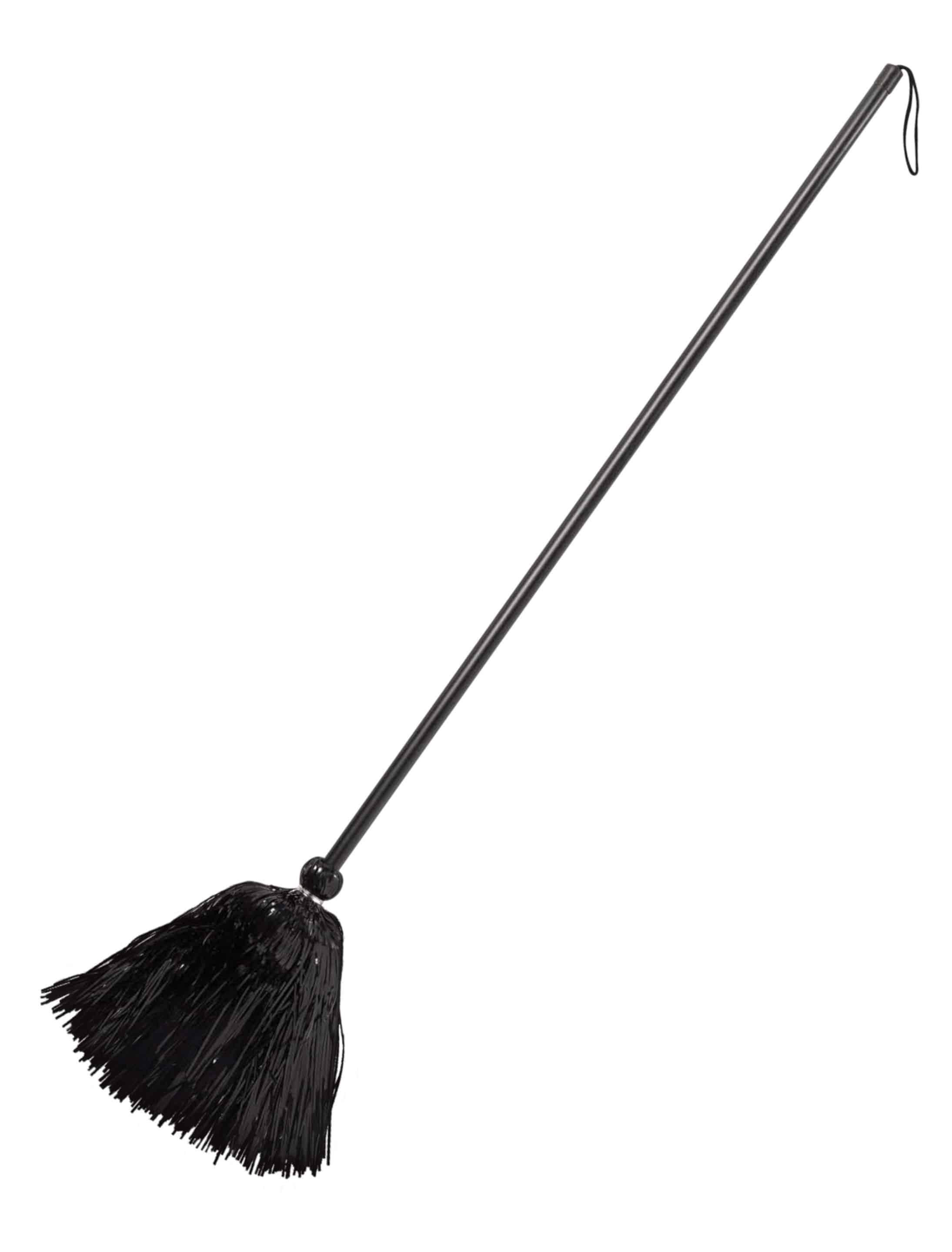 Hexenbesen 90cm schwarz de luxe