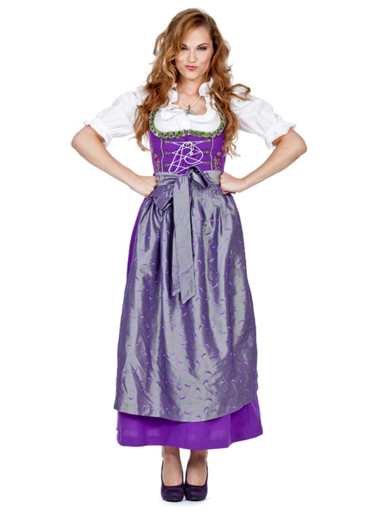 Dirndl lang lila 38