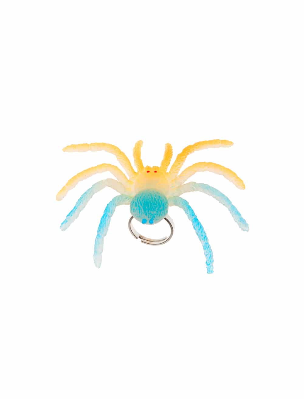 Ring Leuchtspinne blau/gelb