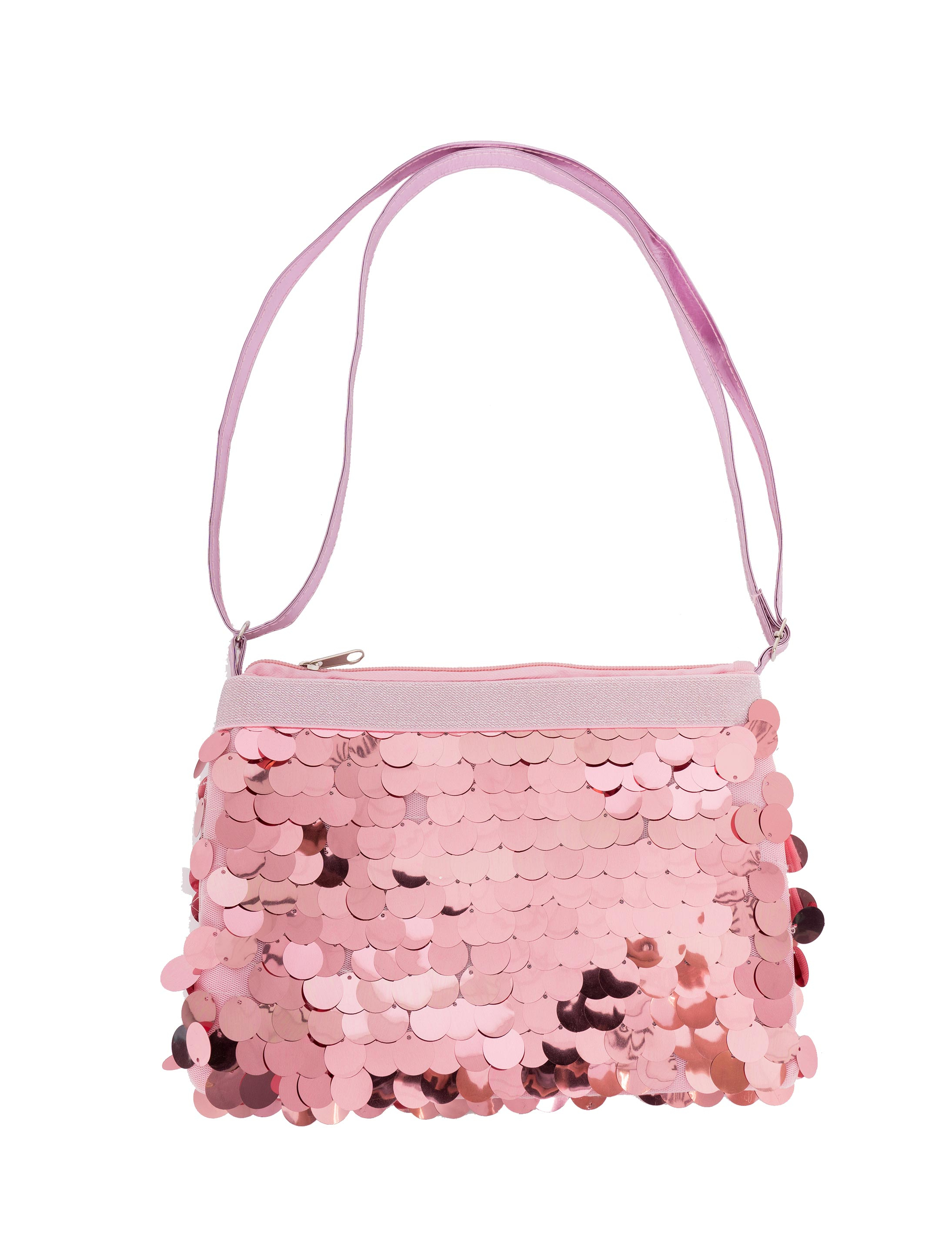 Tasche mit großen Pailletten pink