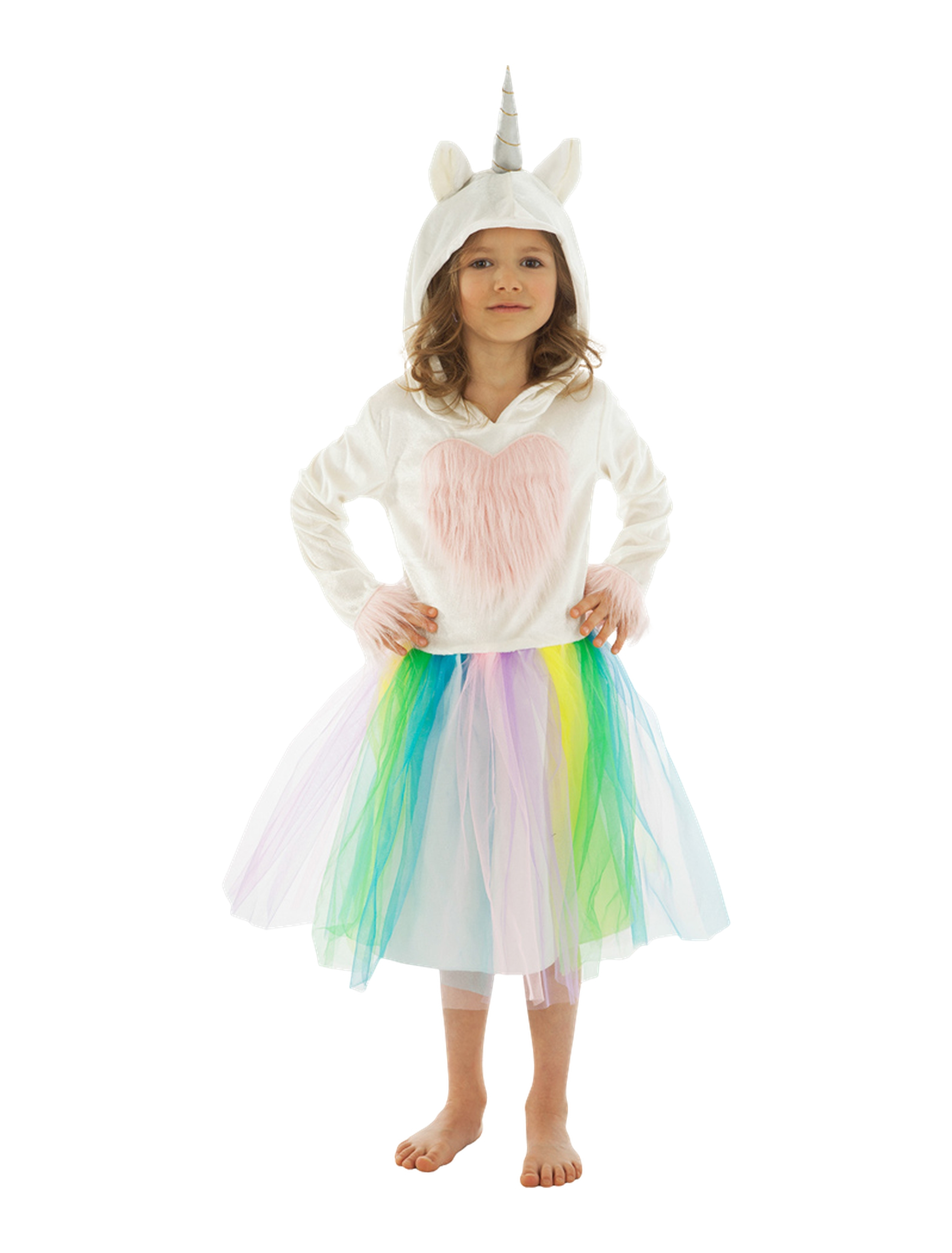 Kleid Einhorn Kinder bunt 116