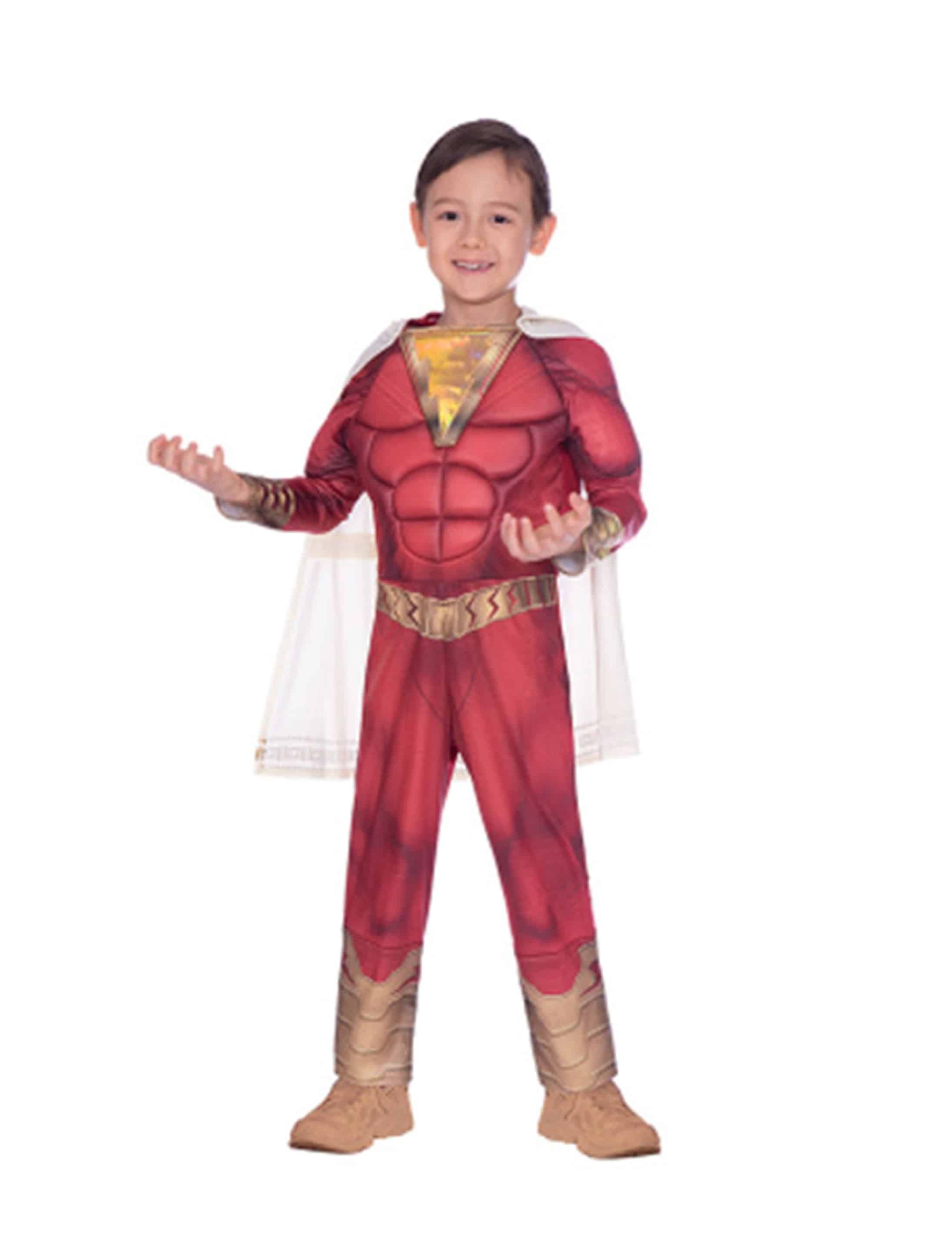 Kostüm Shazam 2-tlg. Kinder rot/weiß 6-8 Jahre