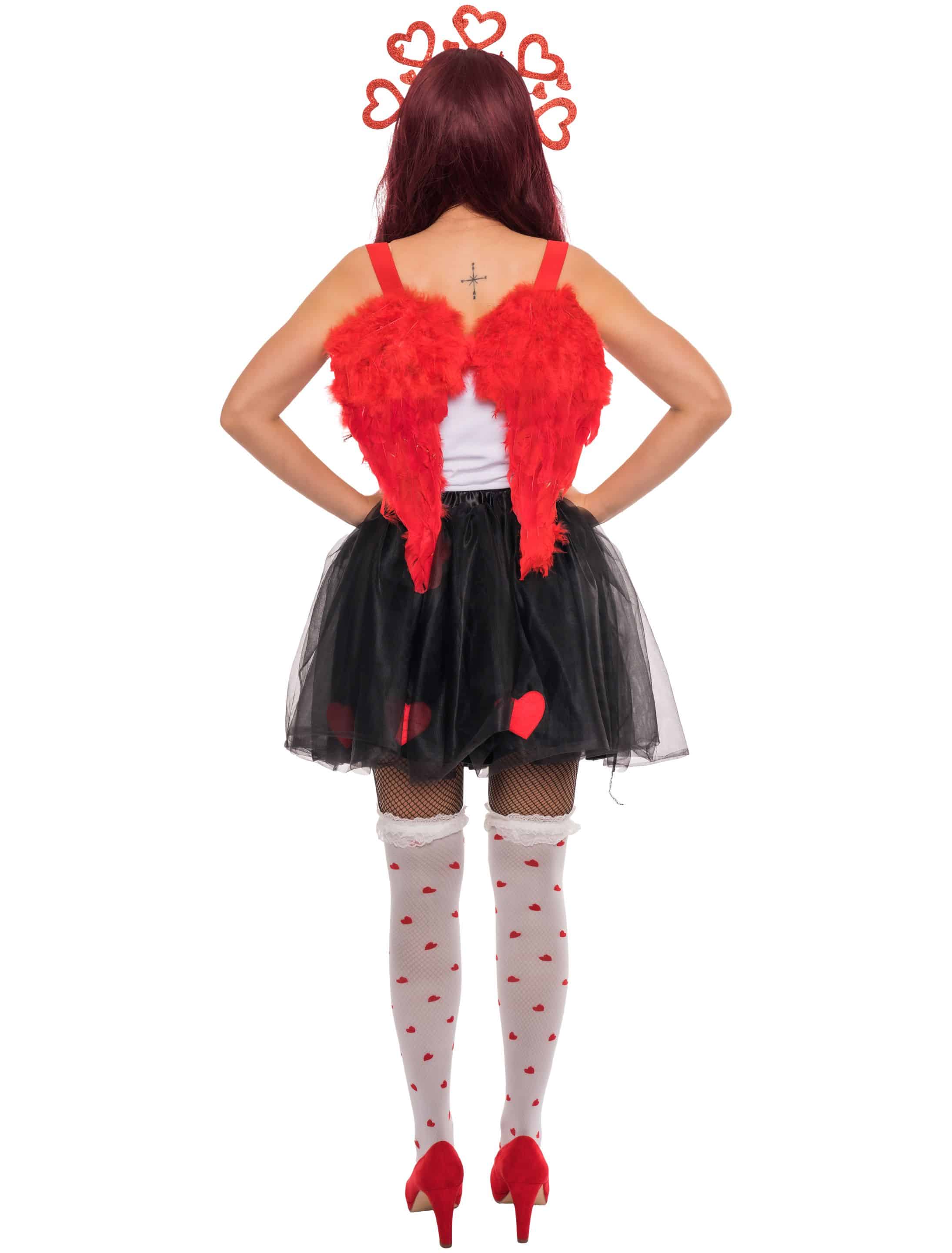 Top Herzen mit Petticoat 2-tlg. Damen weiß/schwarz L/XL Top Herzen mit Petticoat 2-tlg. Damen weiß/schwarz L/XL