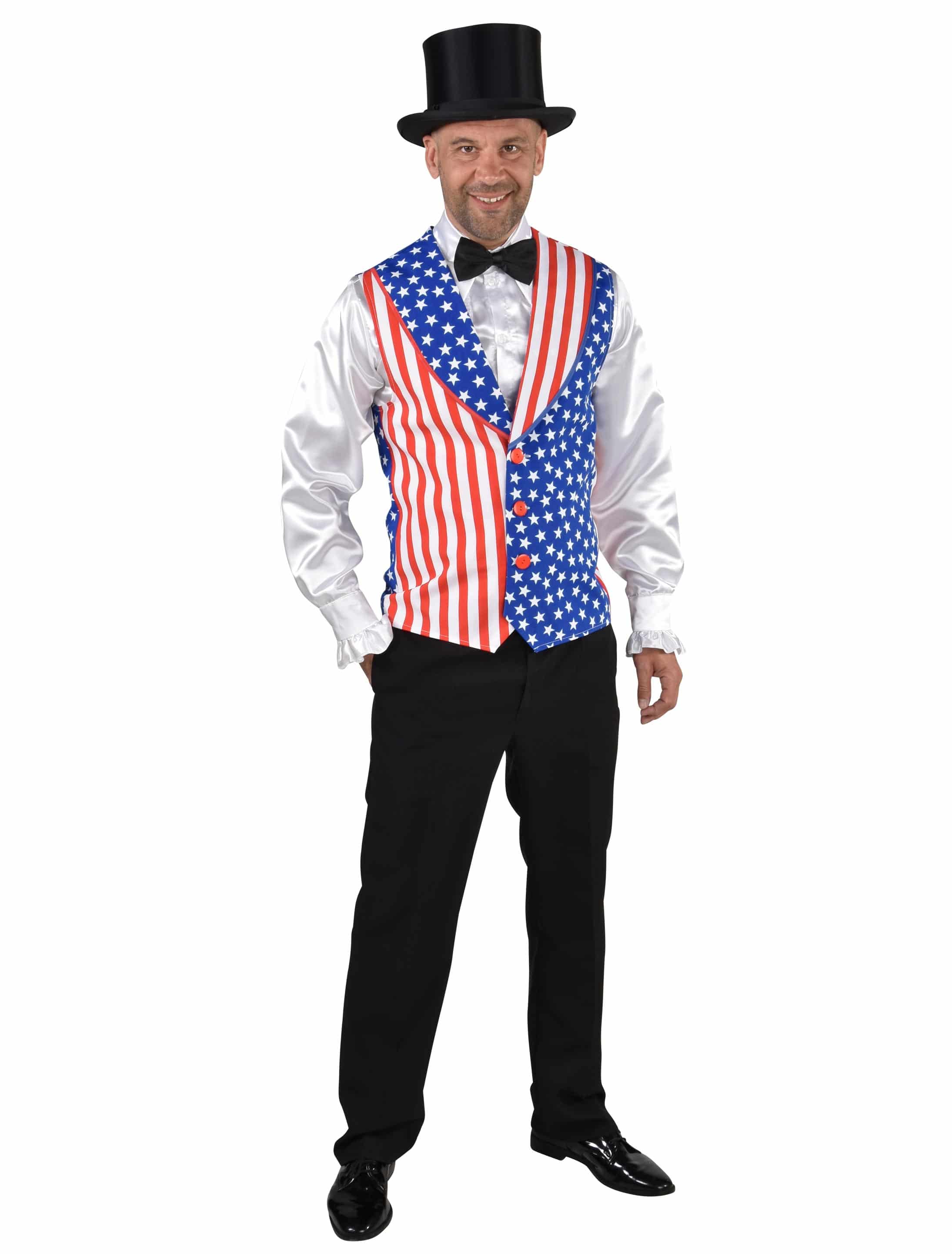 Weste USA Herren rot/weiß/blau XL/2XL