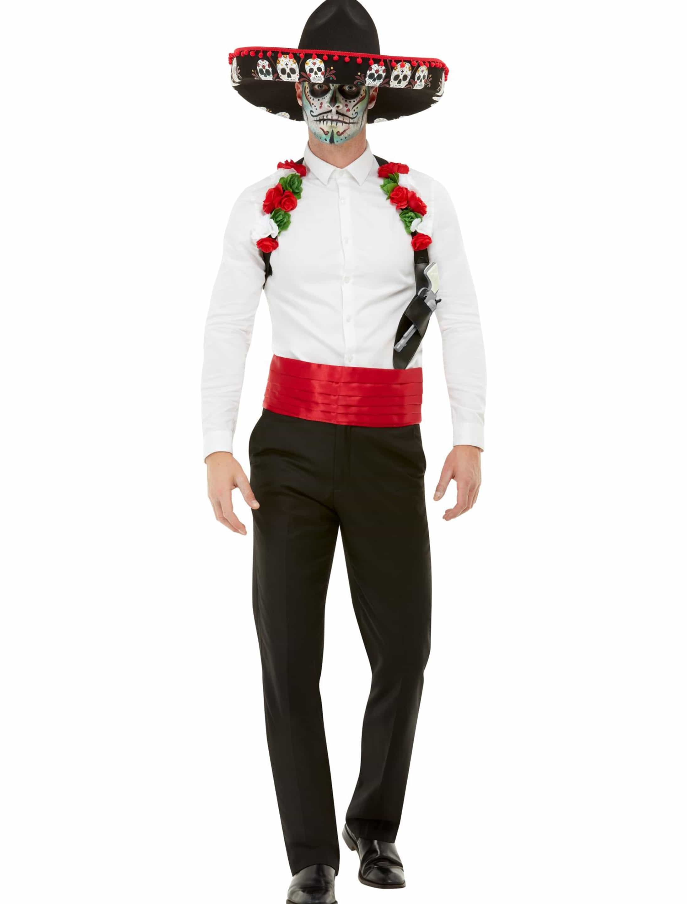 Set Day Of The Dead 3-tlg. Herren schwarz/weiß/rot one size