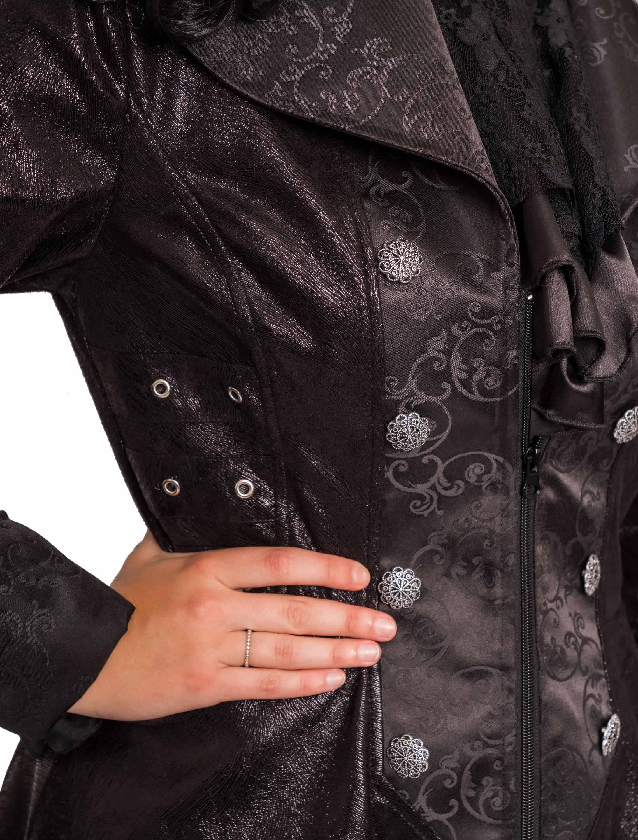 Mantel Steampunk Damen schwarz 4XL