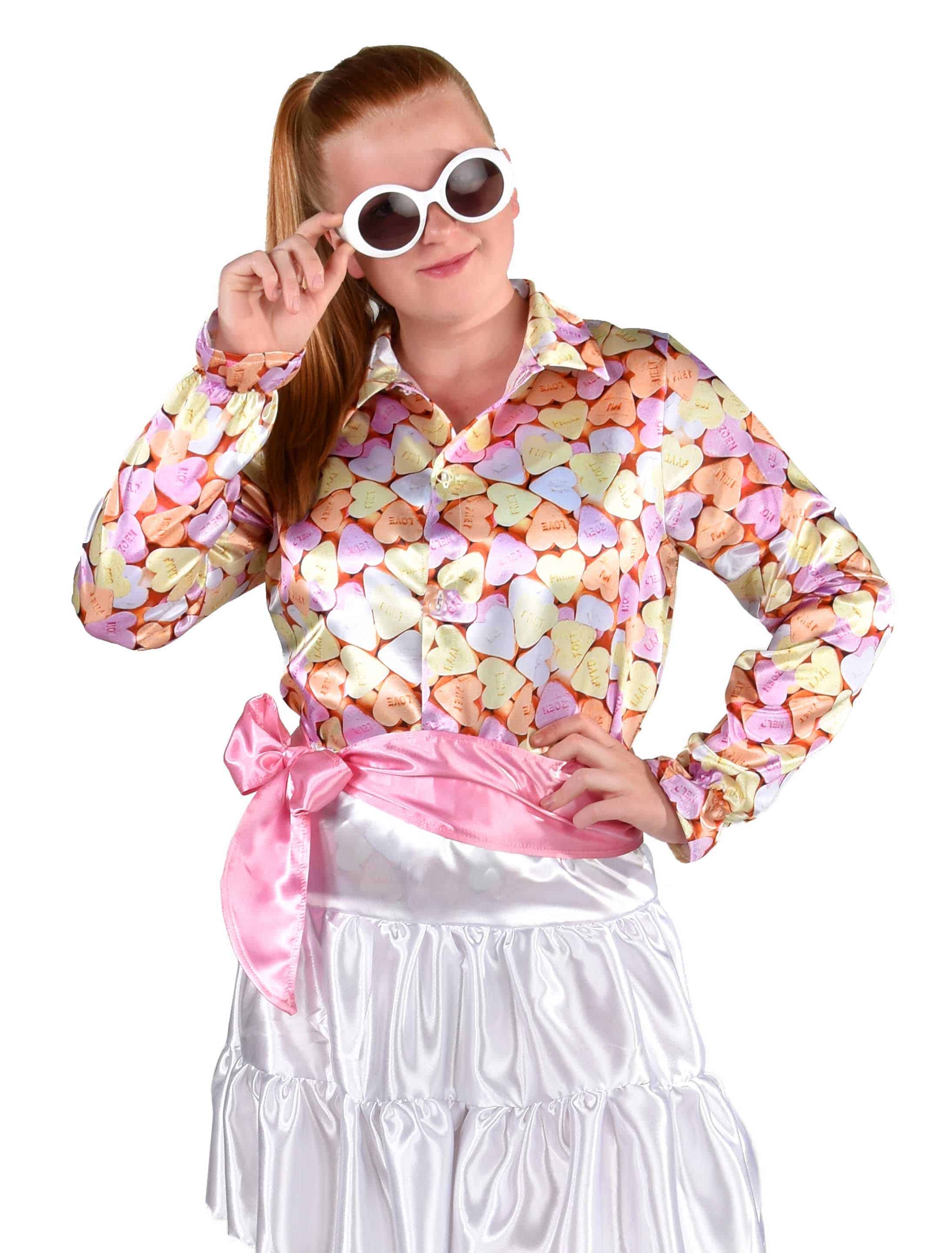 Bluse Candy Herzen Kinder bunt 140