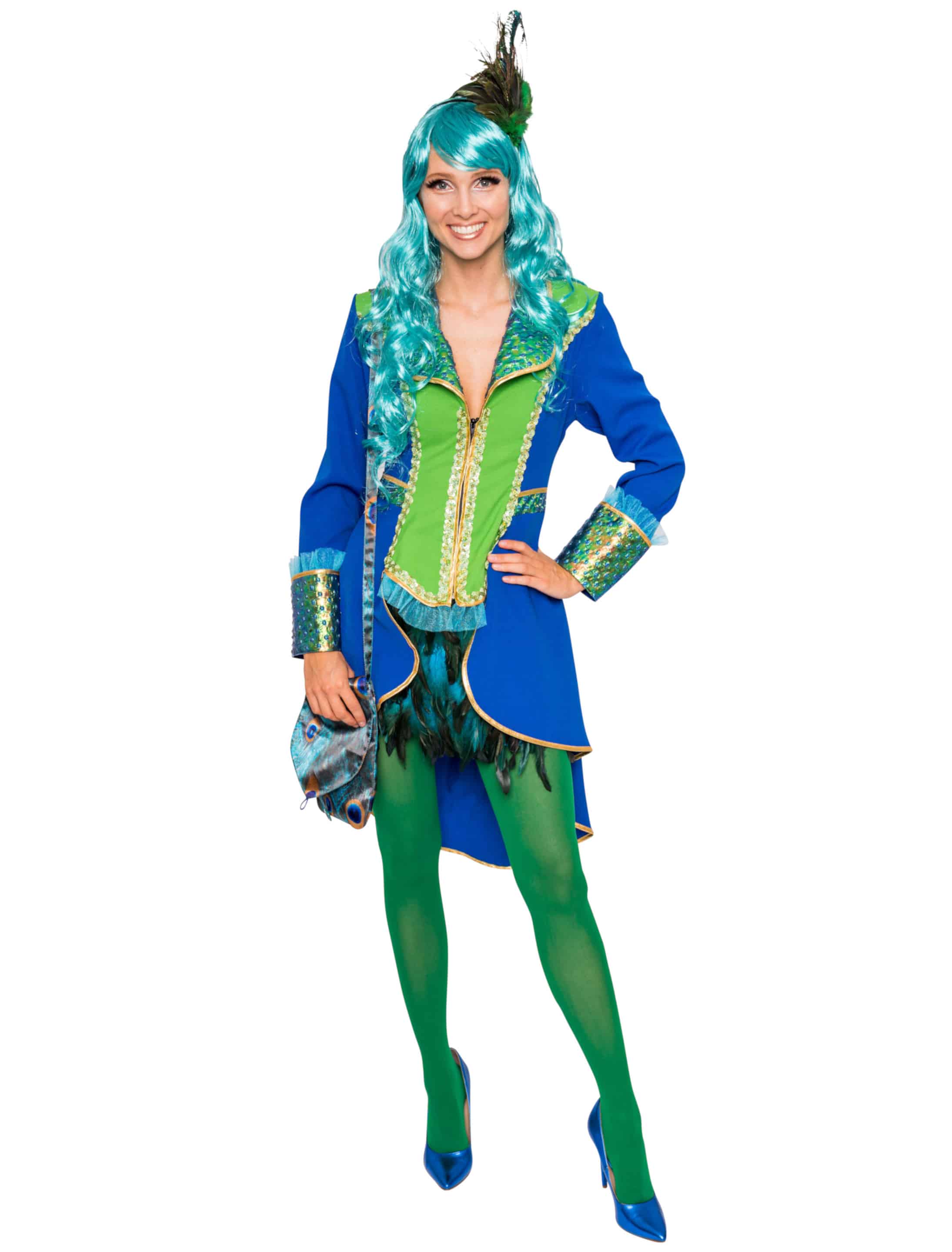 Frack Pfau Damen blau/grün 40 Frack Pfau Damen blau/grün 40