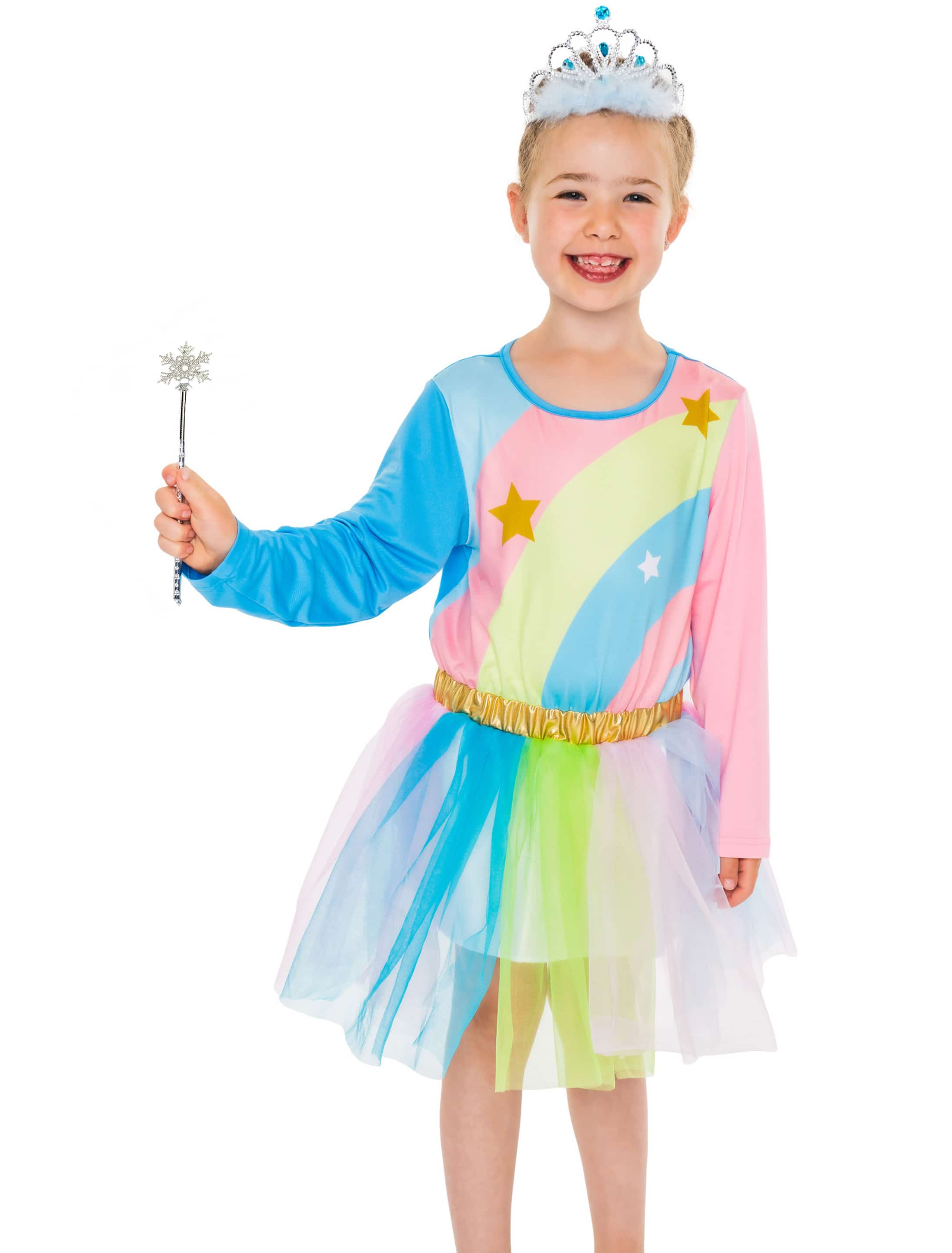 Kleid Einhorn Regenbogen rainbow 86/104