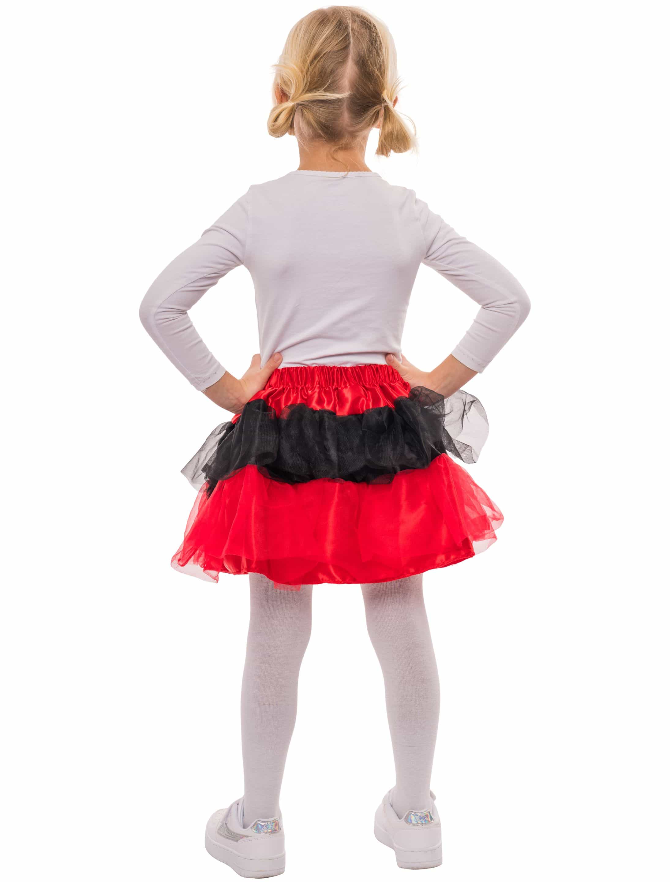 Petticoat Kinder Damen schwarz/rot one size