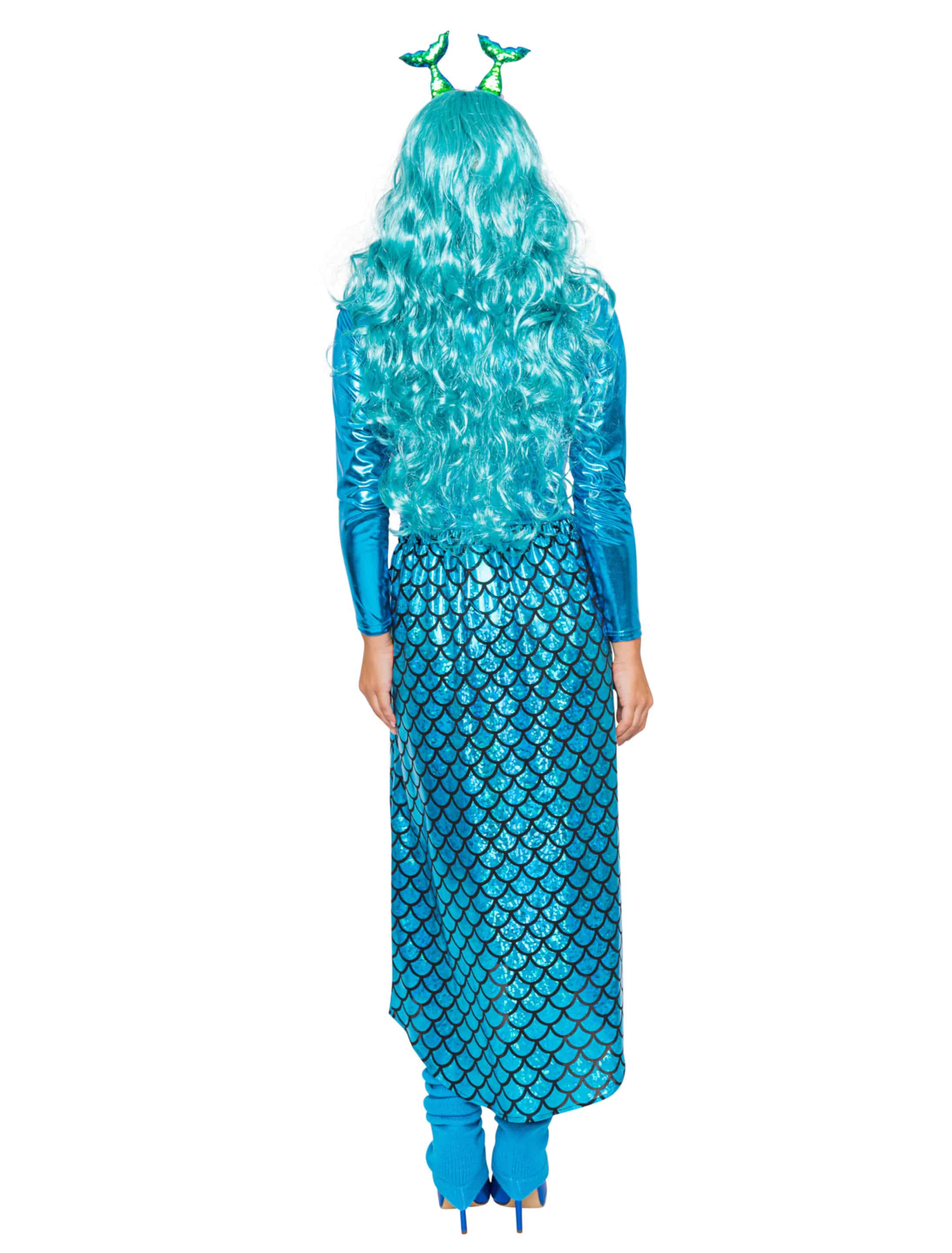 Rock Meerjungfrau lang blau L/XL