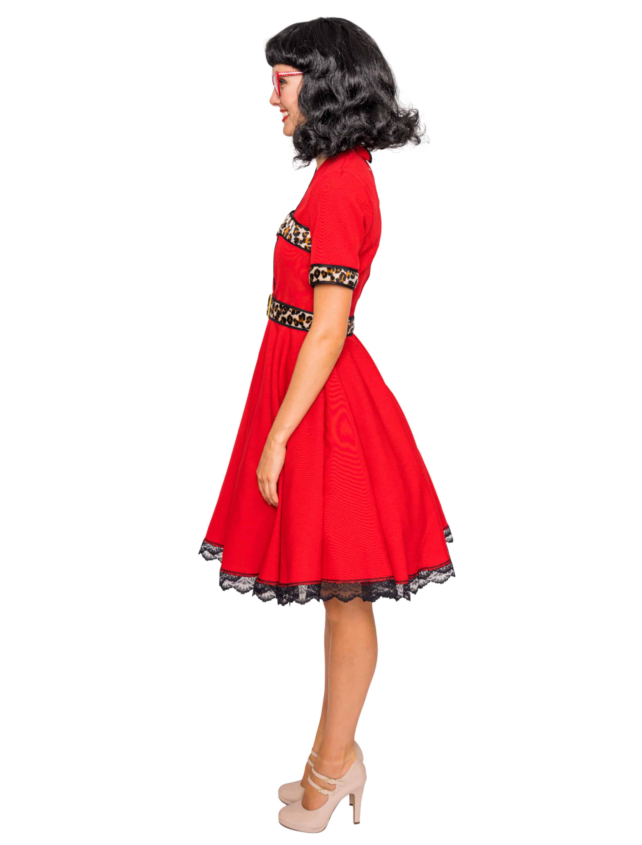 Kleid 2-tlg. rot XL