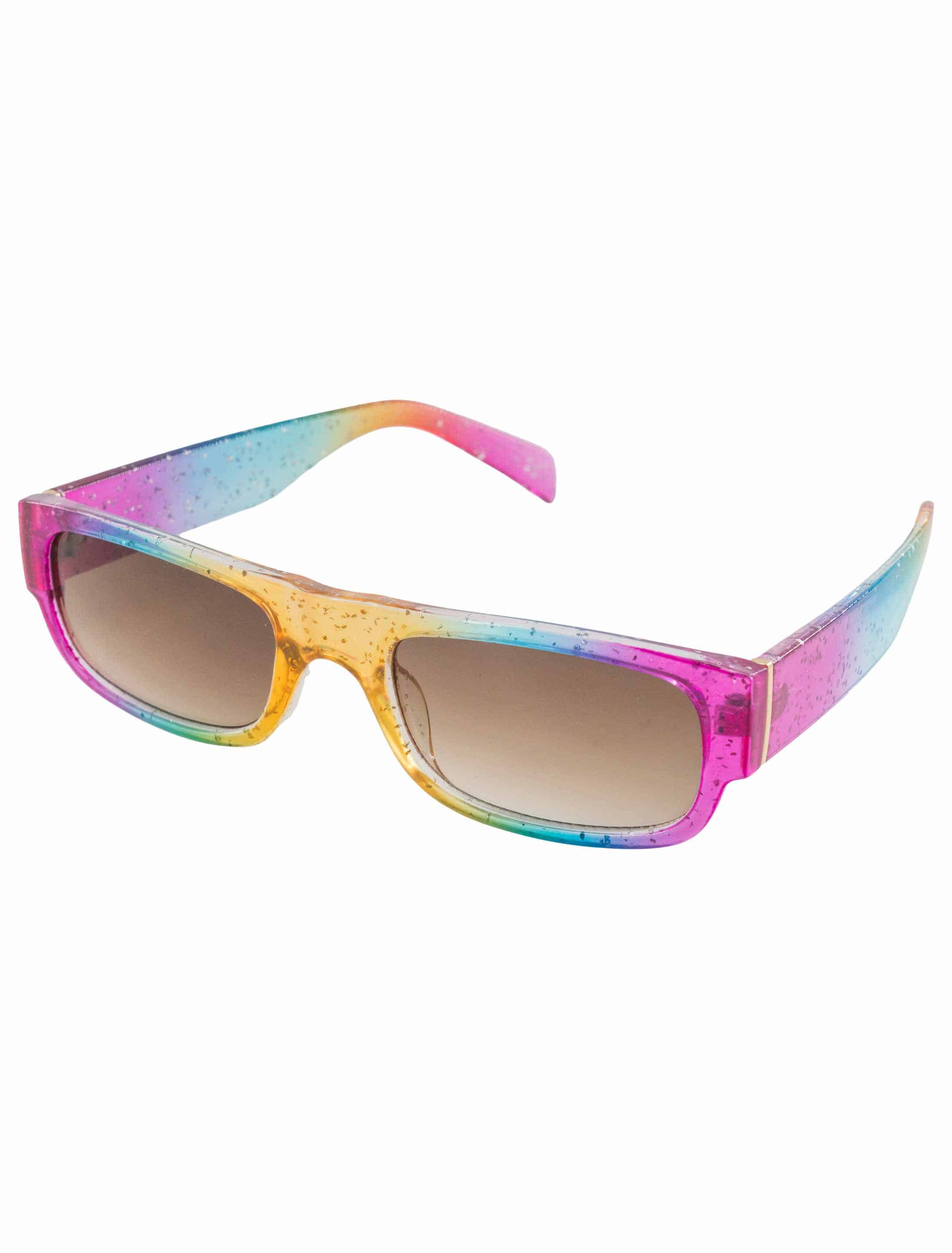 Brille Regenbogen Glitzer bunt