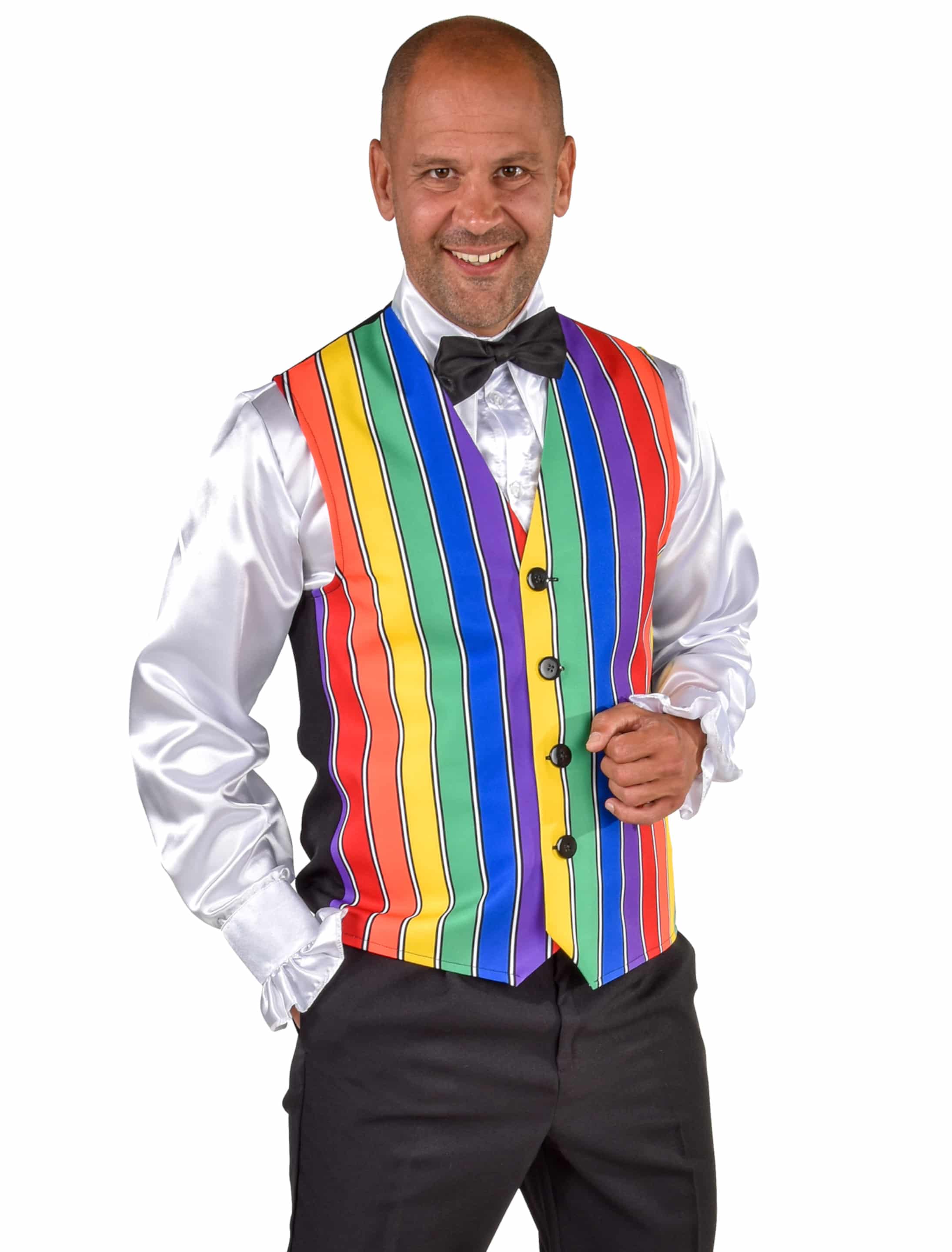 Weste Streifen Herren rainbow S/M