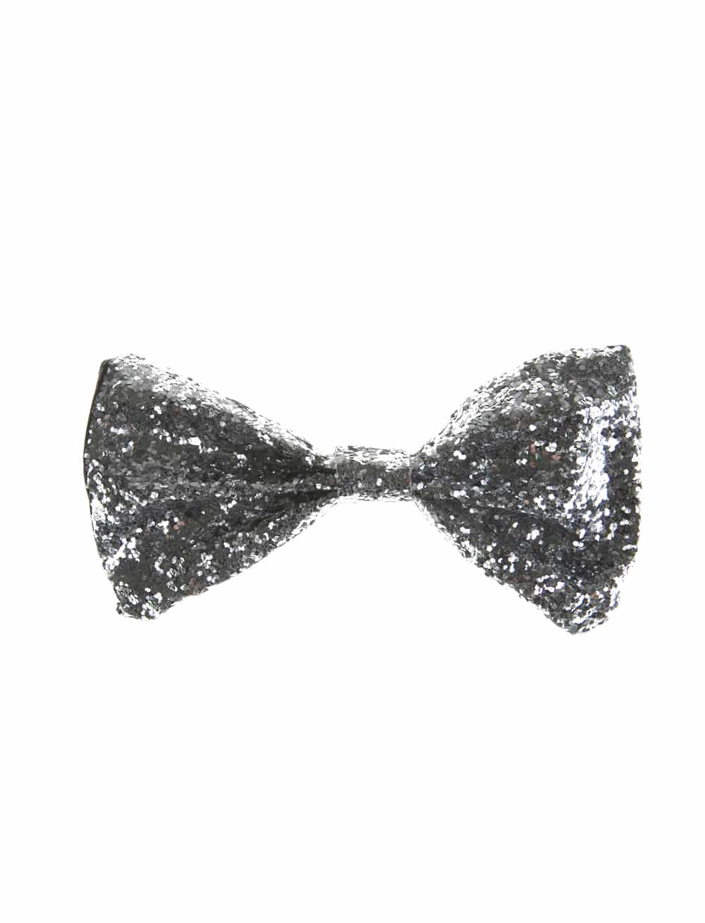 Fliege Glitzer silber