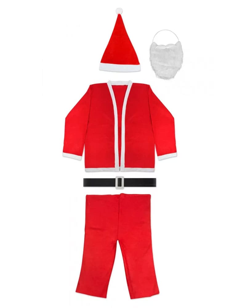 Set Santa Claus 5 tlg. Herren rot one size