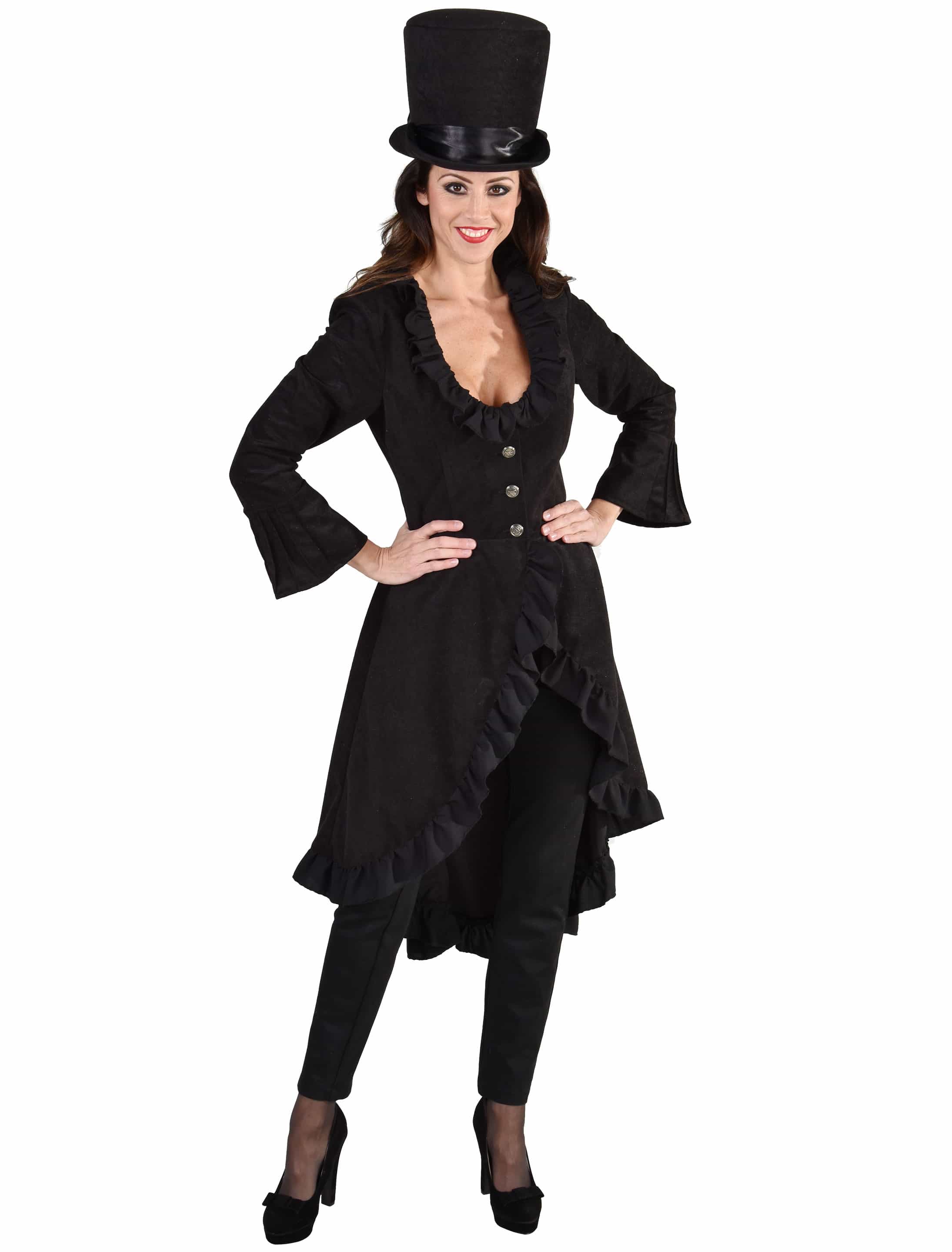 Mantel Burlesque Damen schwarz 2XL