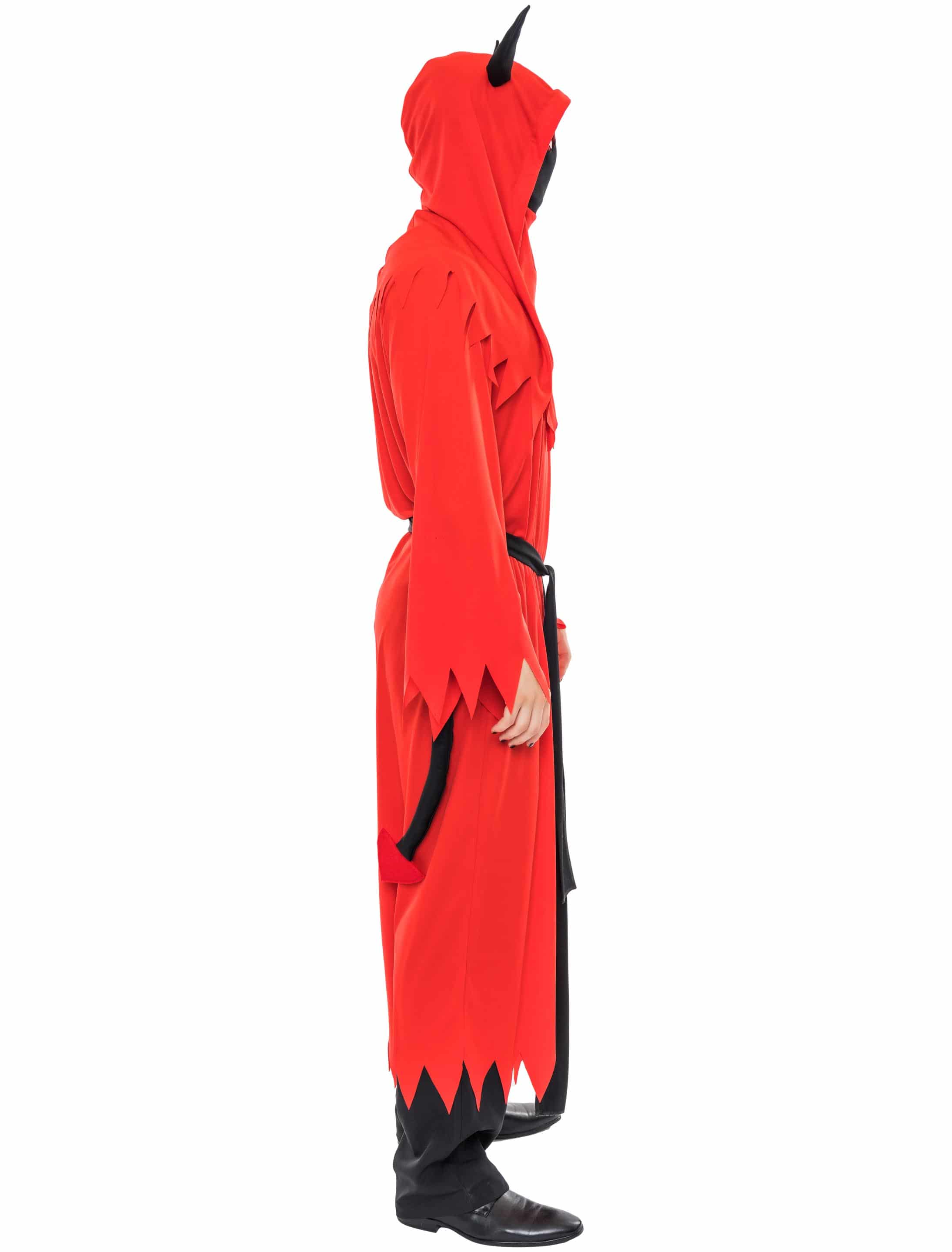 Robe Teufel mit Schwanz 3-tlg. Herren rot one size Robe Teufel mit Schwanz 3-tlg. Herren rot one size