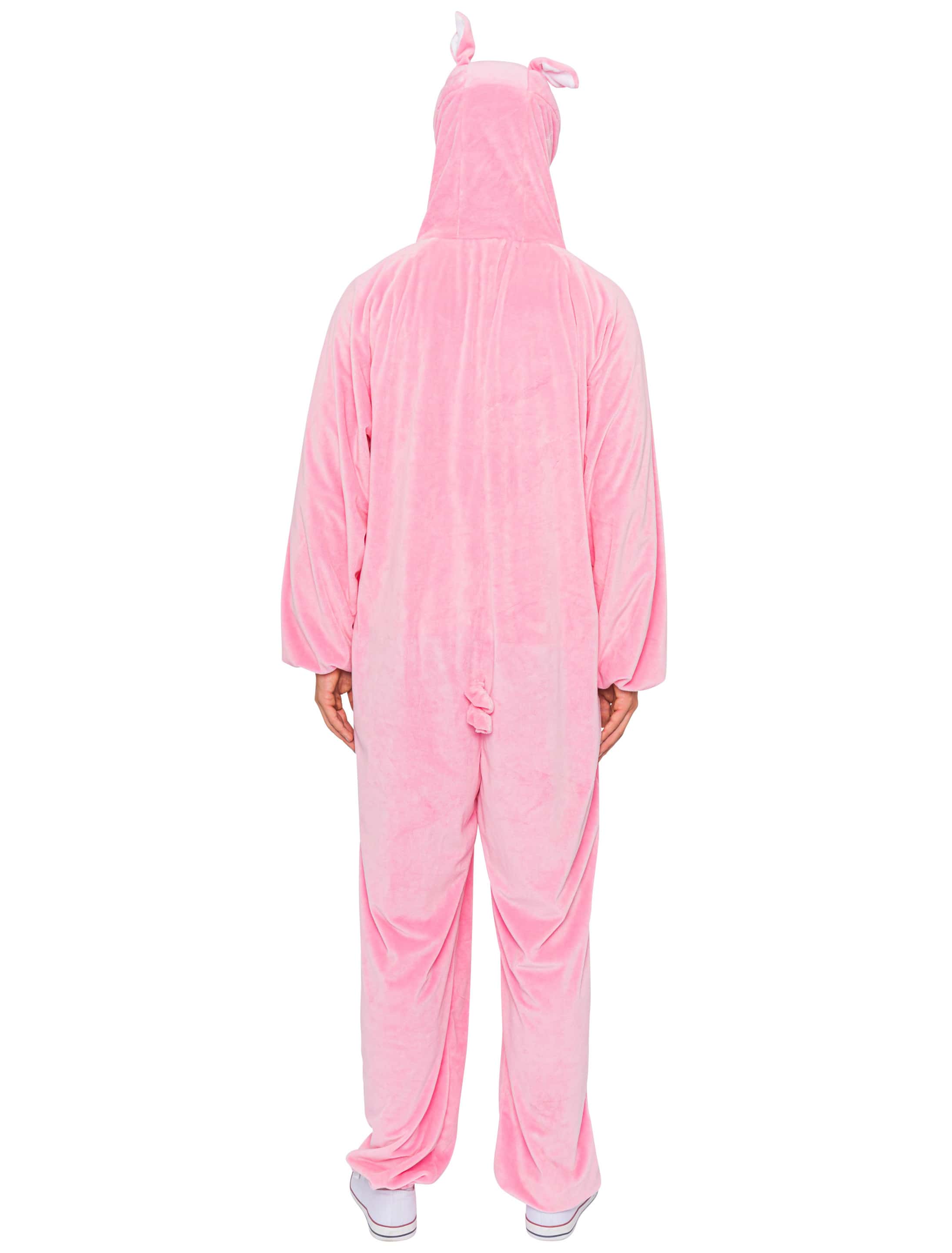 Overall Plüsch Schwein Herren pink 56-58