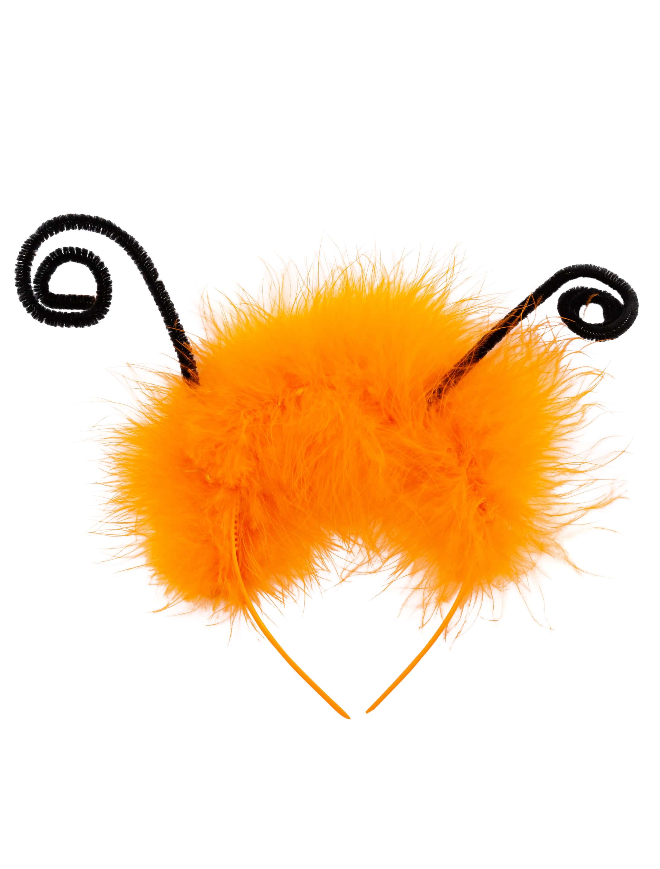 Haarreif Schmetterling mit Federn orange
