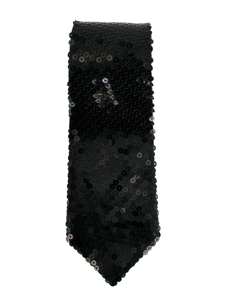 Krawatte Pailletten schwarz