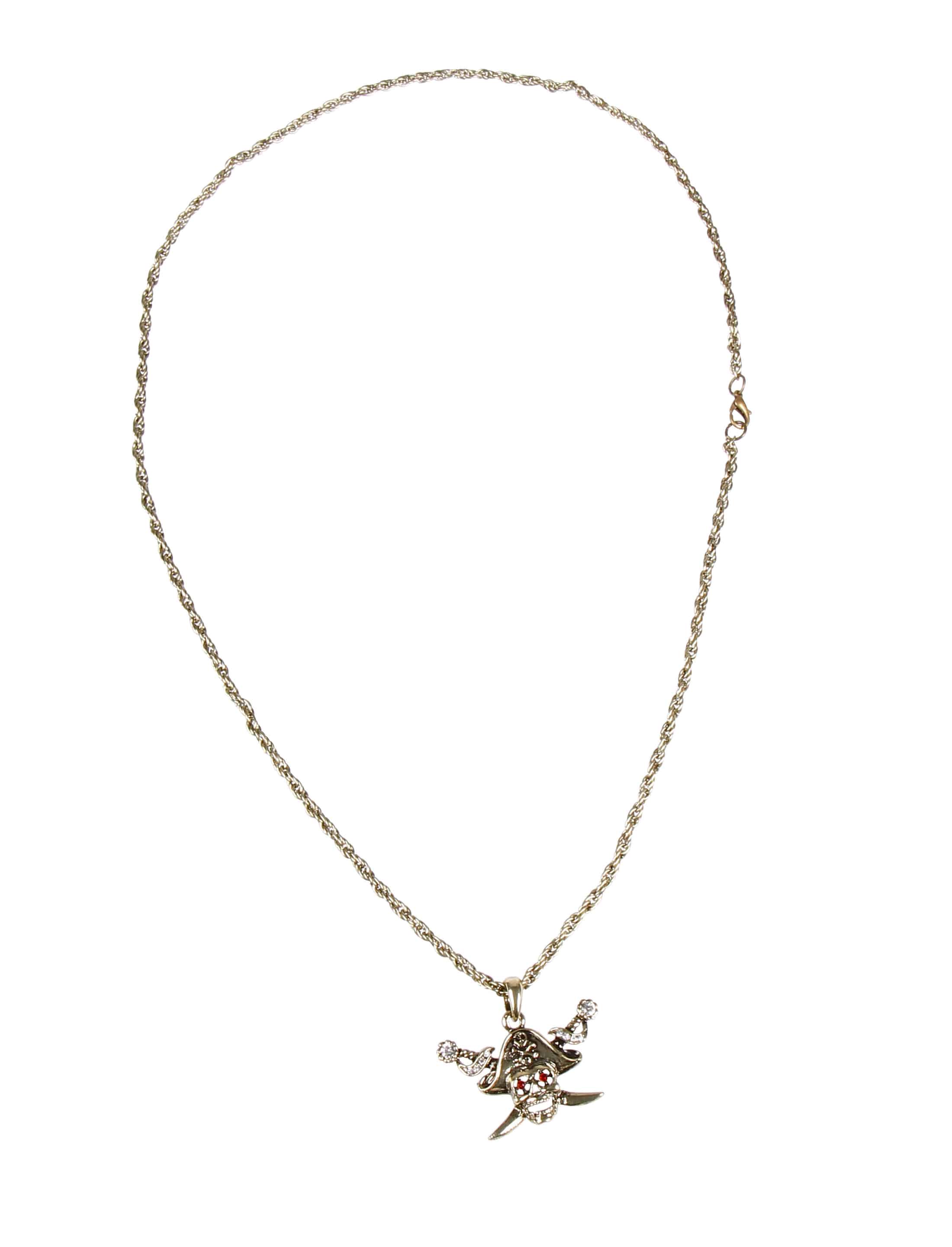 Halskette Pirat gold mit Strass