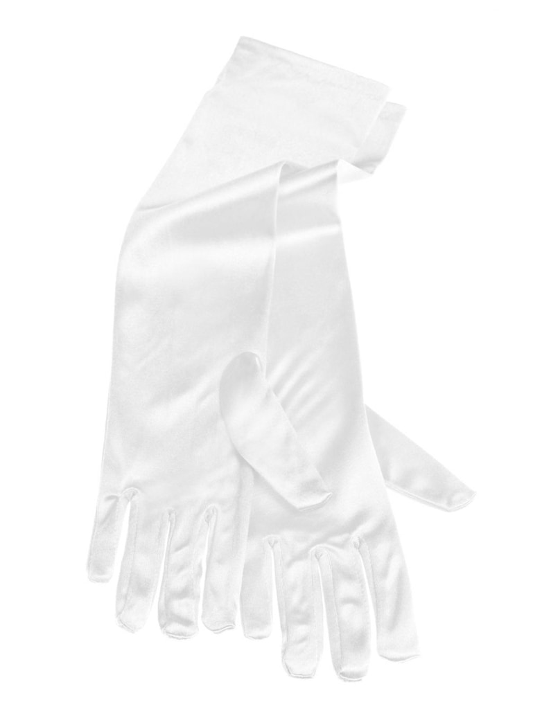 Handschuhe superlang Satin 60cm weiß one size